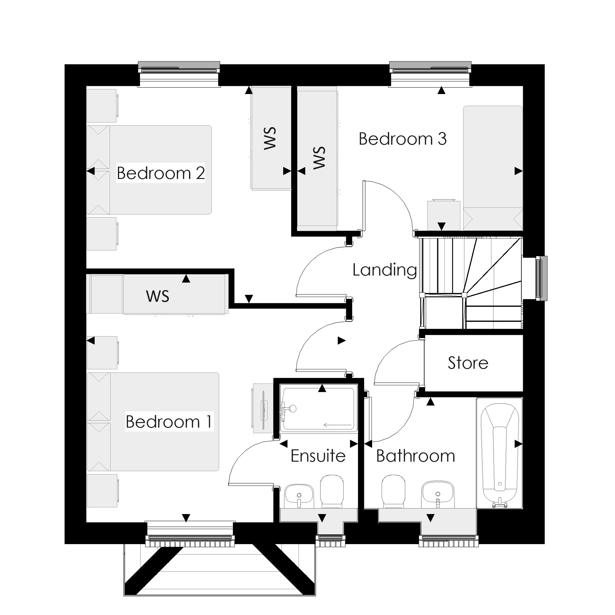 172, Off Evans Way, Witham floorplan