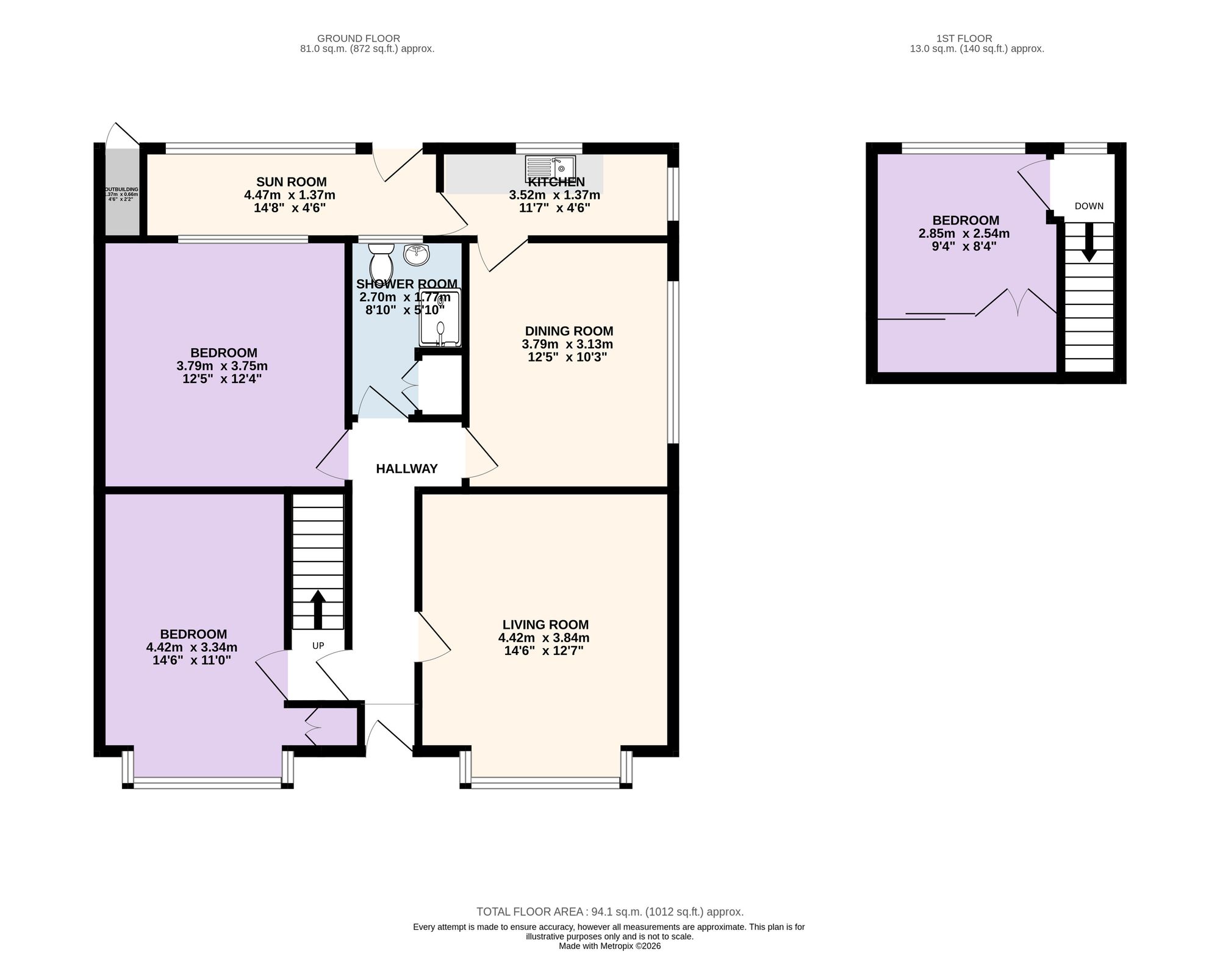 36 Towneley Road, Preston floorplan