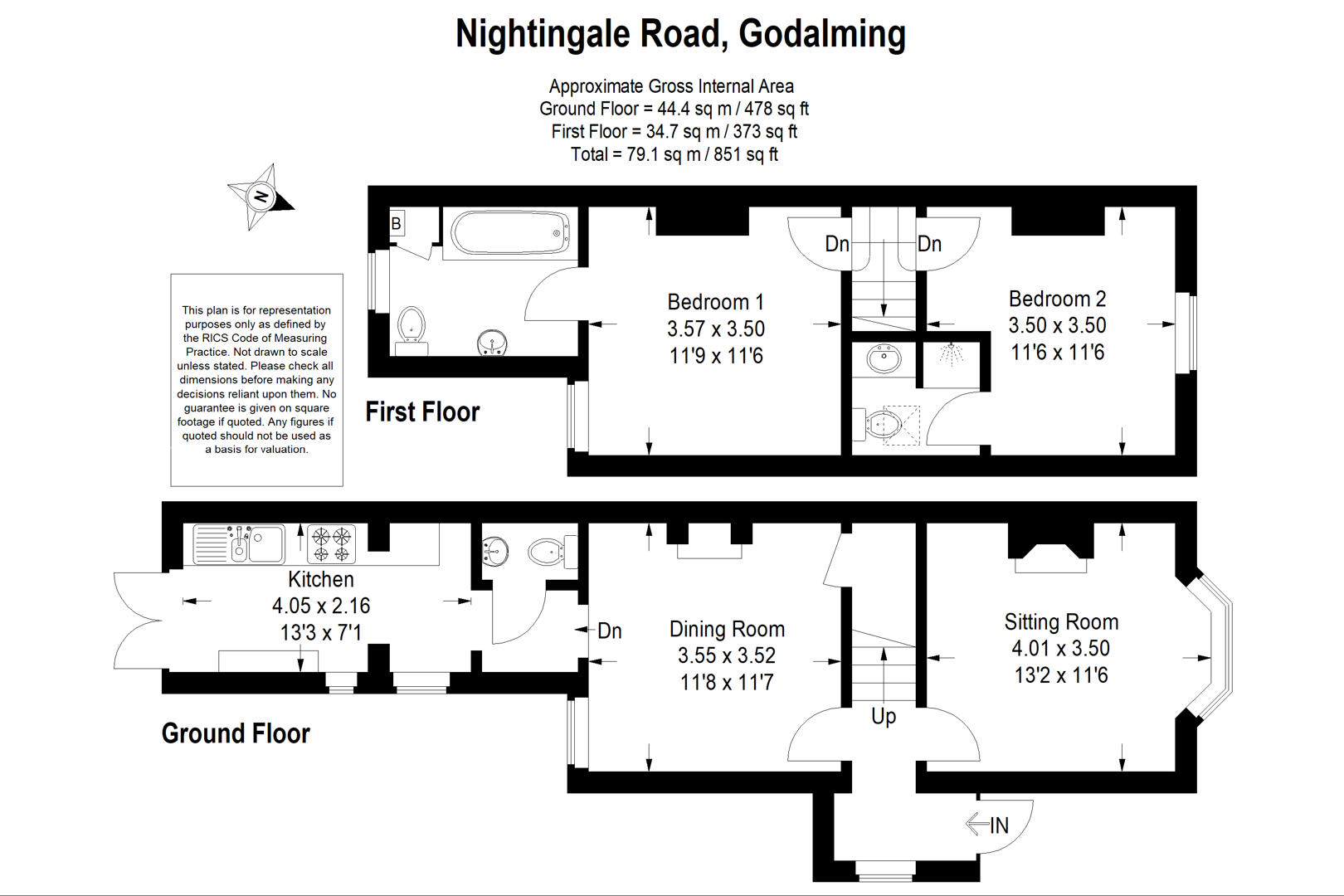 66, Nightingale Road, Godalming floorplan