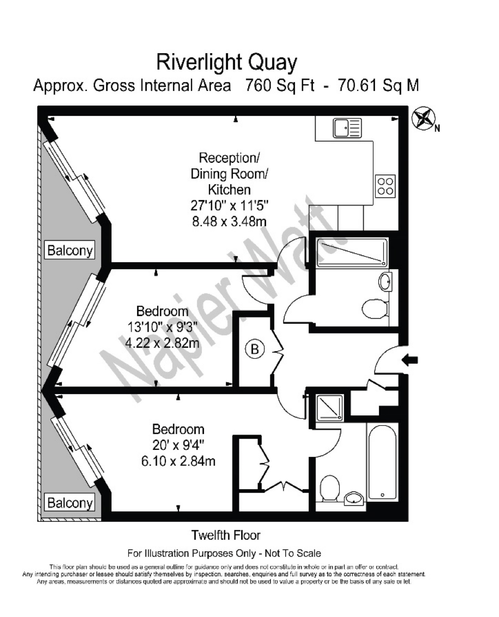 2 Bedrooms Flat to rent in Riverlight Quay, Battersea, Battersea, London SW11