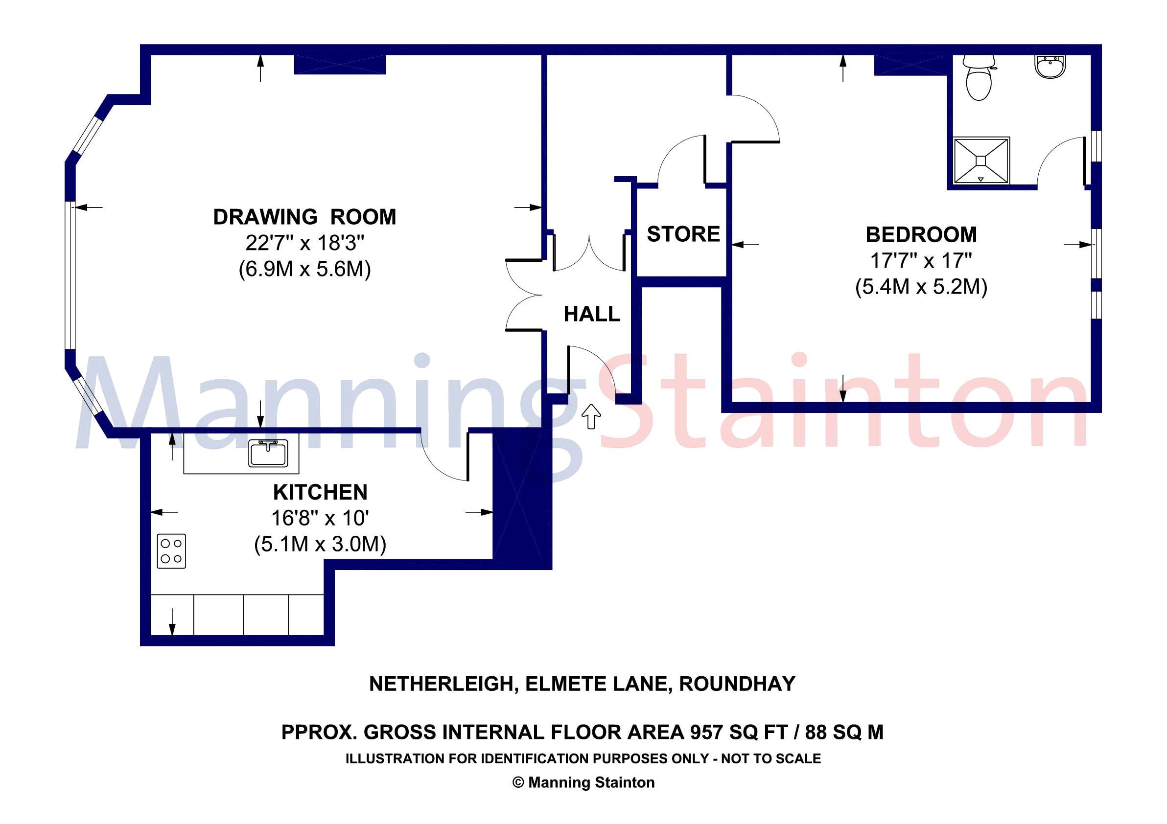1b, Netherleigh, Roundhay floorplan