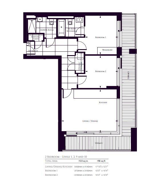 2 Bedrooms Flat to rent in Bridgeman House, 1 Radnor Terrace, Kensington, London W14