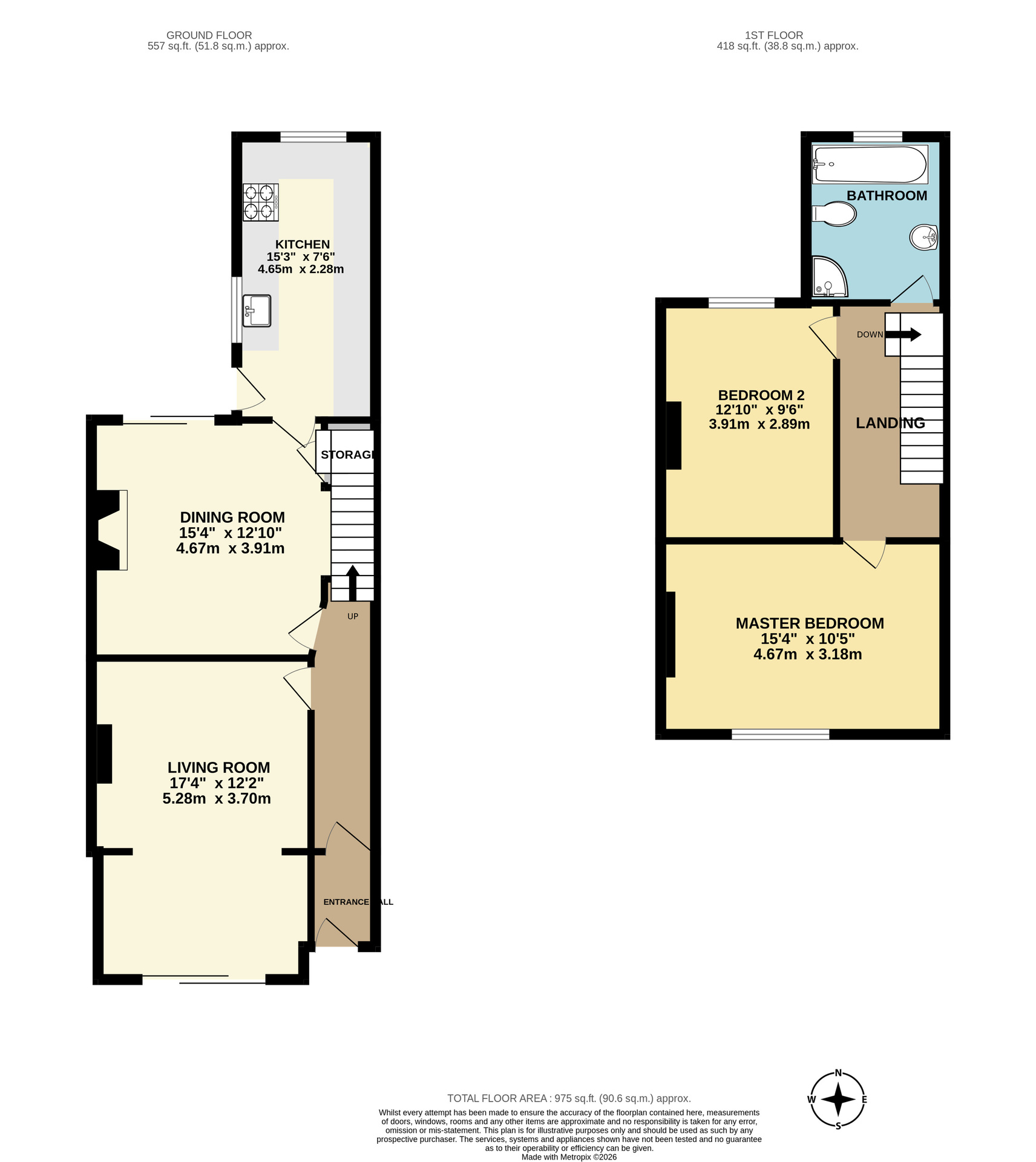 32 Bindon Road, Taunton floorplan