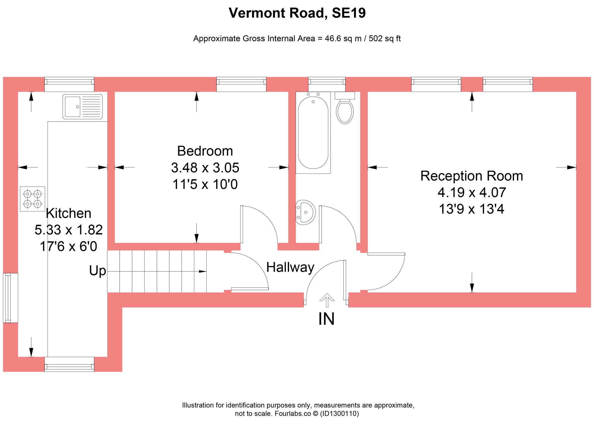Flat 2, 7A Vermont Road, London floorplan