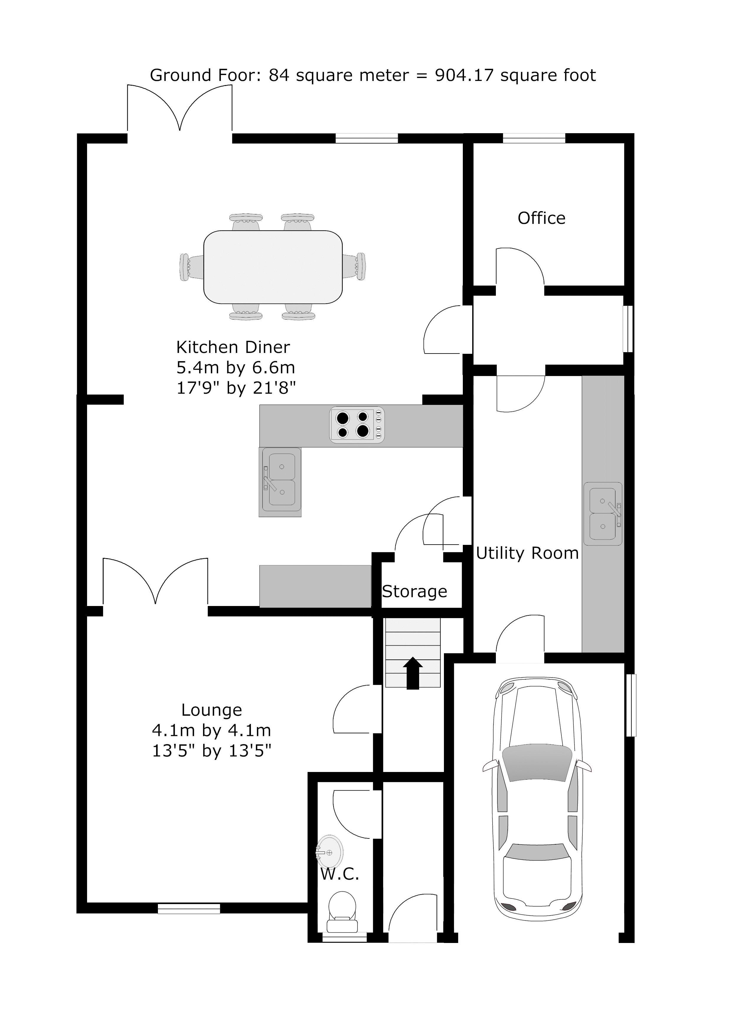 1, Walnut Close, Aqueduct floorplan
