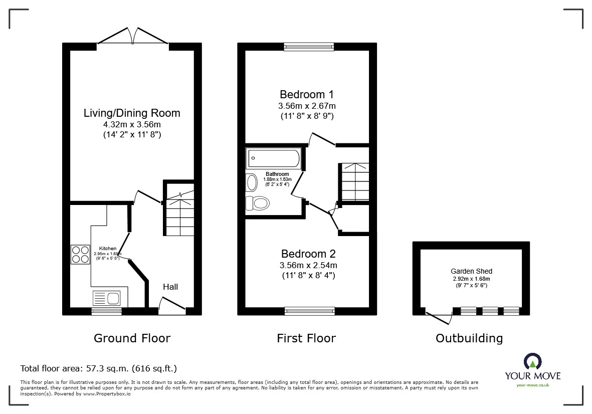 14, Buttercup Close, Bedfordshire floorplan