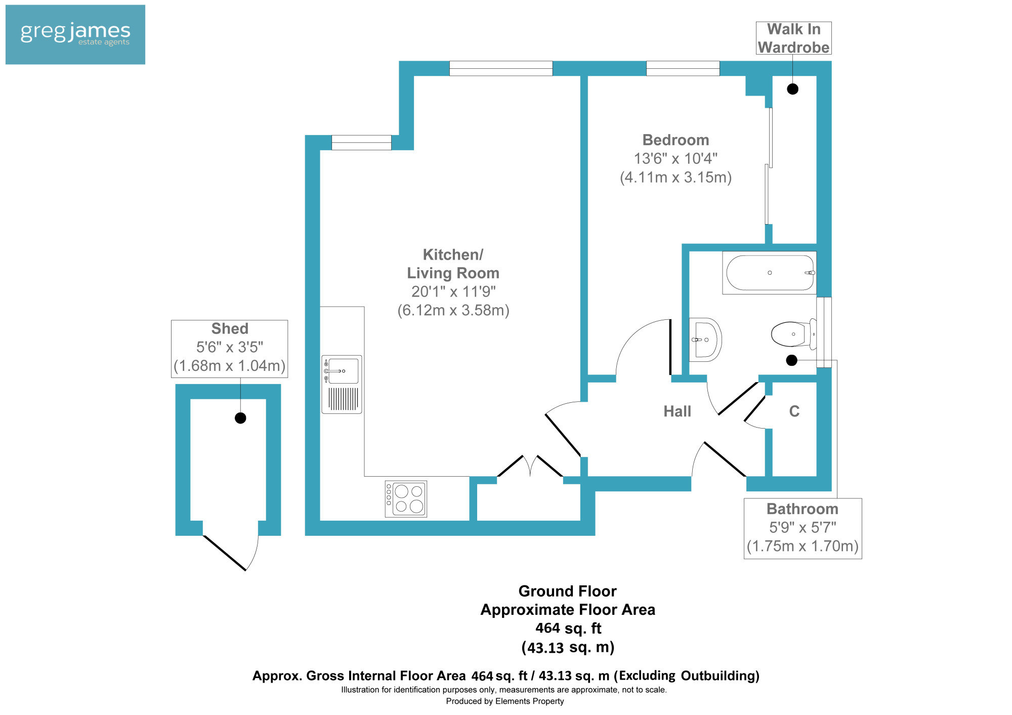 7, Almondale Court, Farnborough floorplan