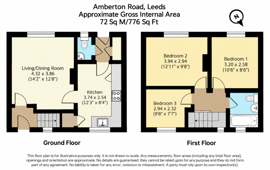 102, Amberton Road, Leeds floorplan