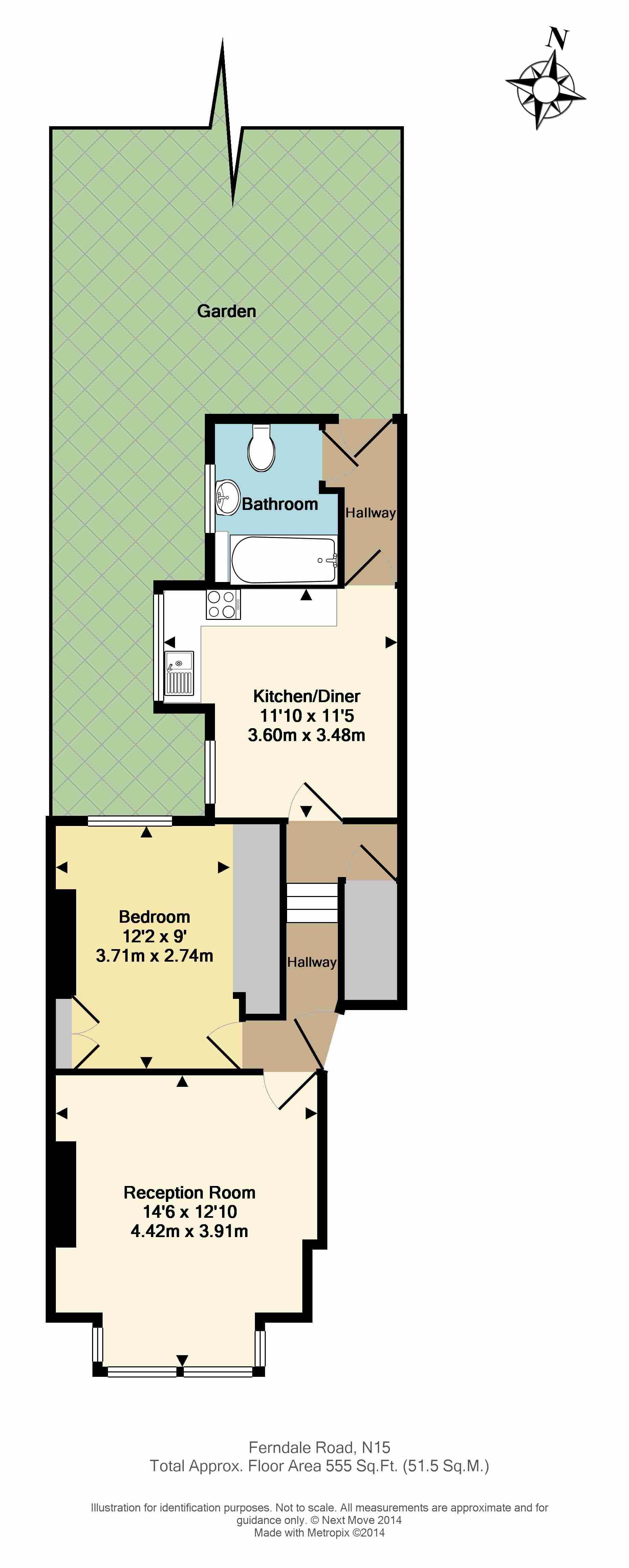 1 Bedrooms Flat to rent in Ferndale Road, London N15