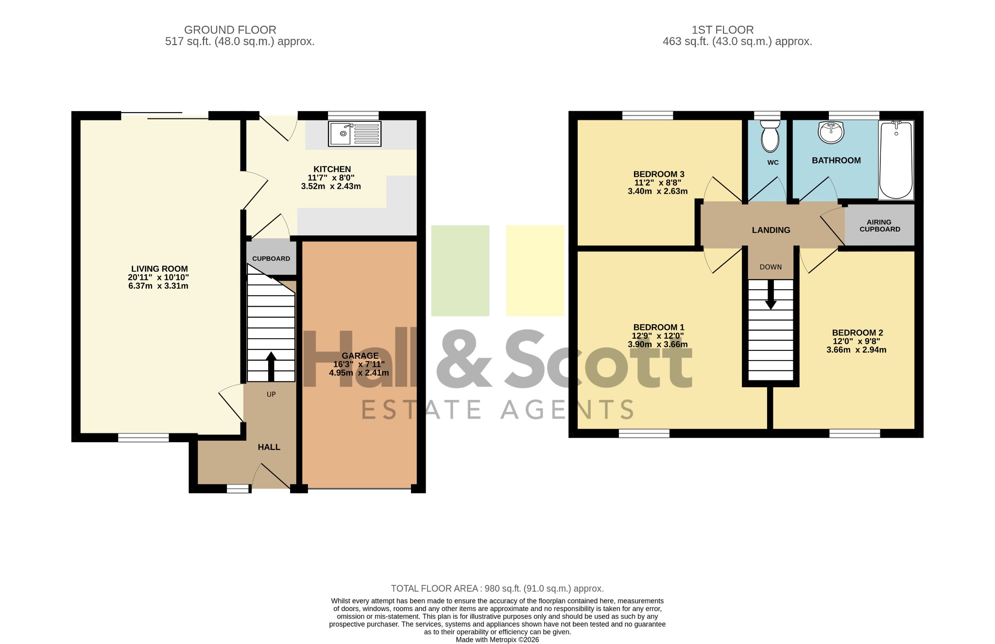 26 Rectory Close, Whimple, Exeter floorplan