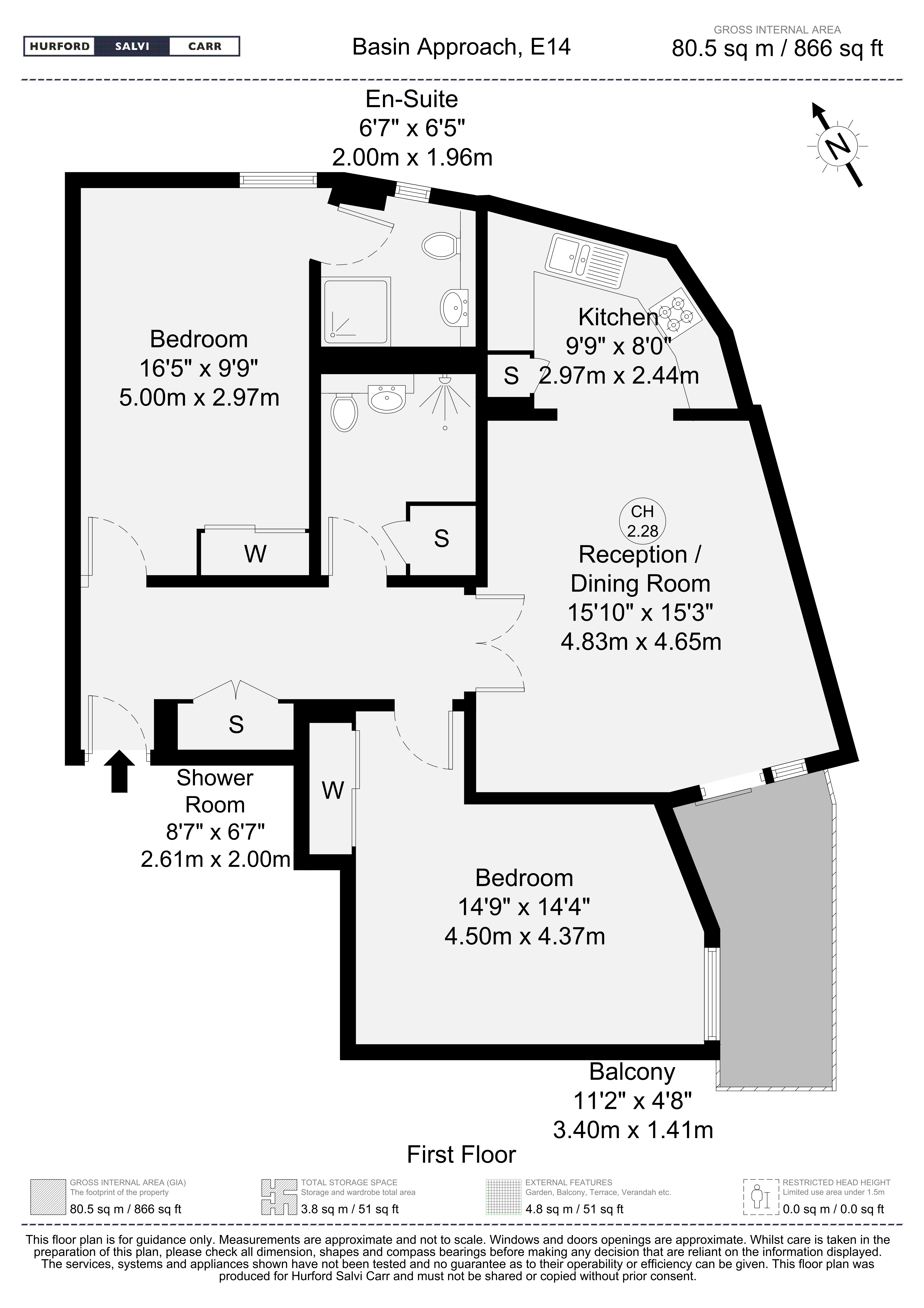 7, Basin Approach, Limehouse floorplan