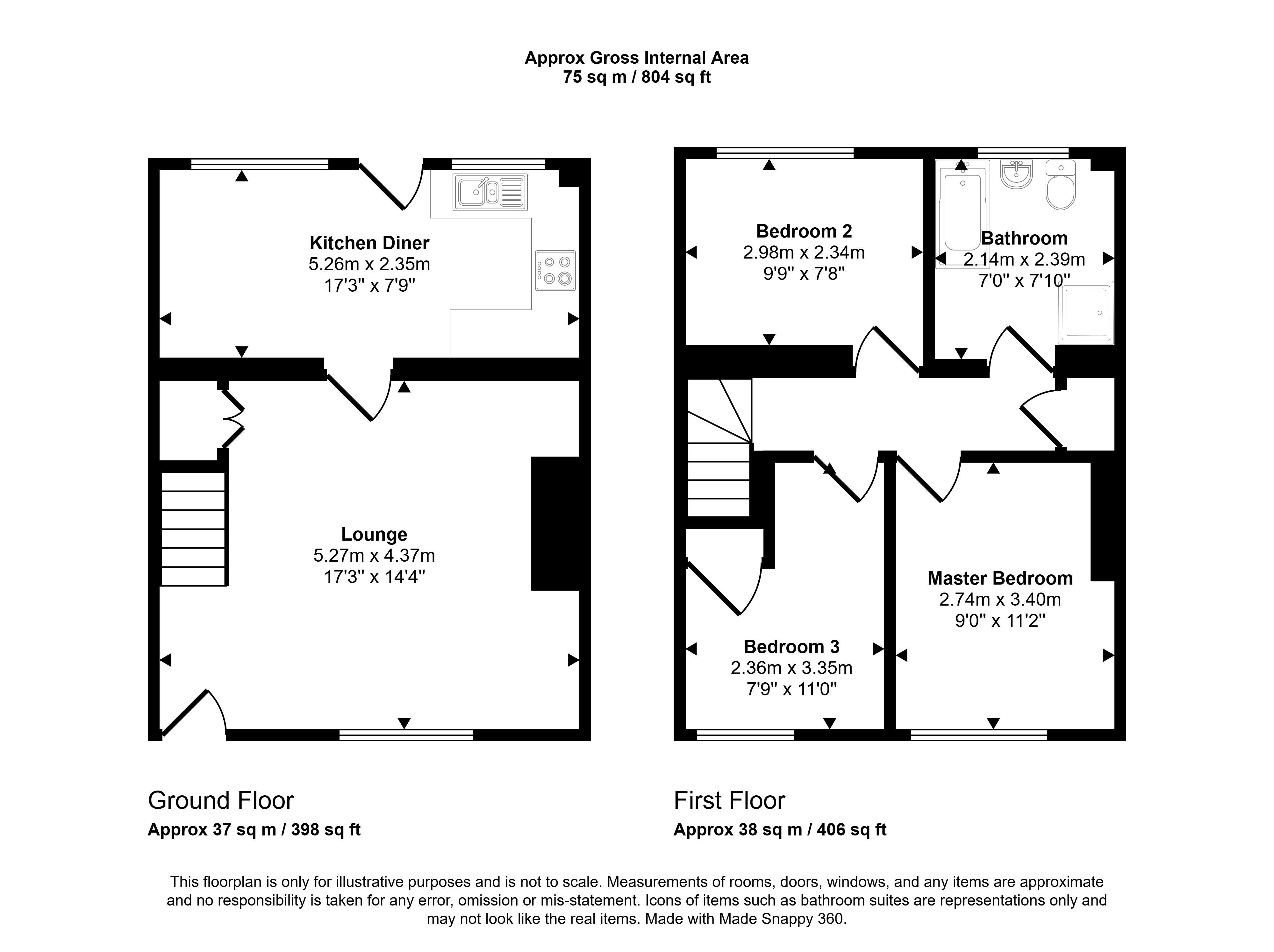 8, Constance Street, Chester Le Street floorplan