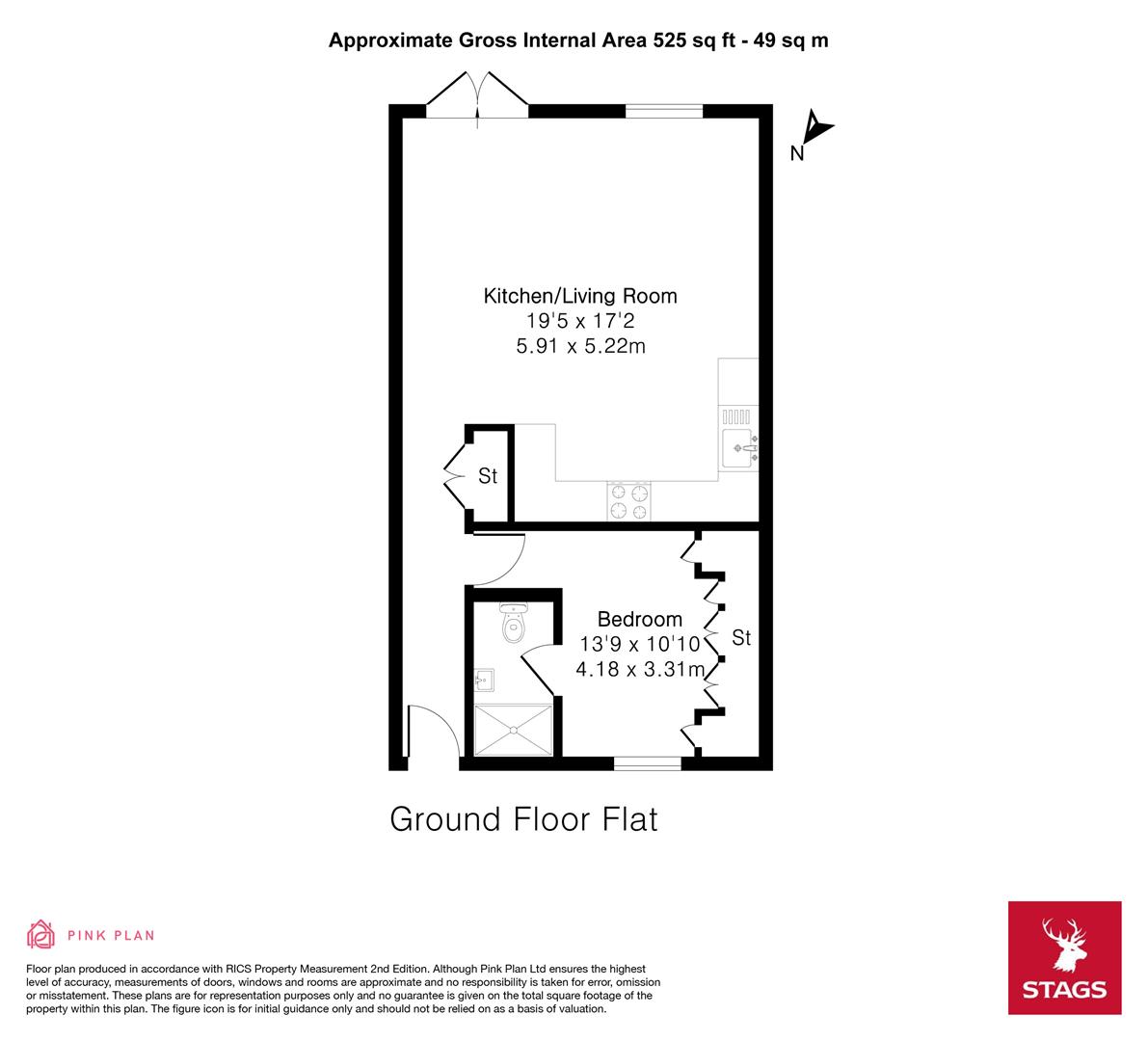 Flat 10 Rainbow View, Parkers Way, Totnes floorplan