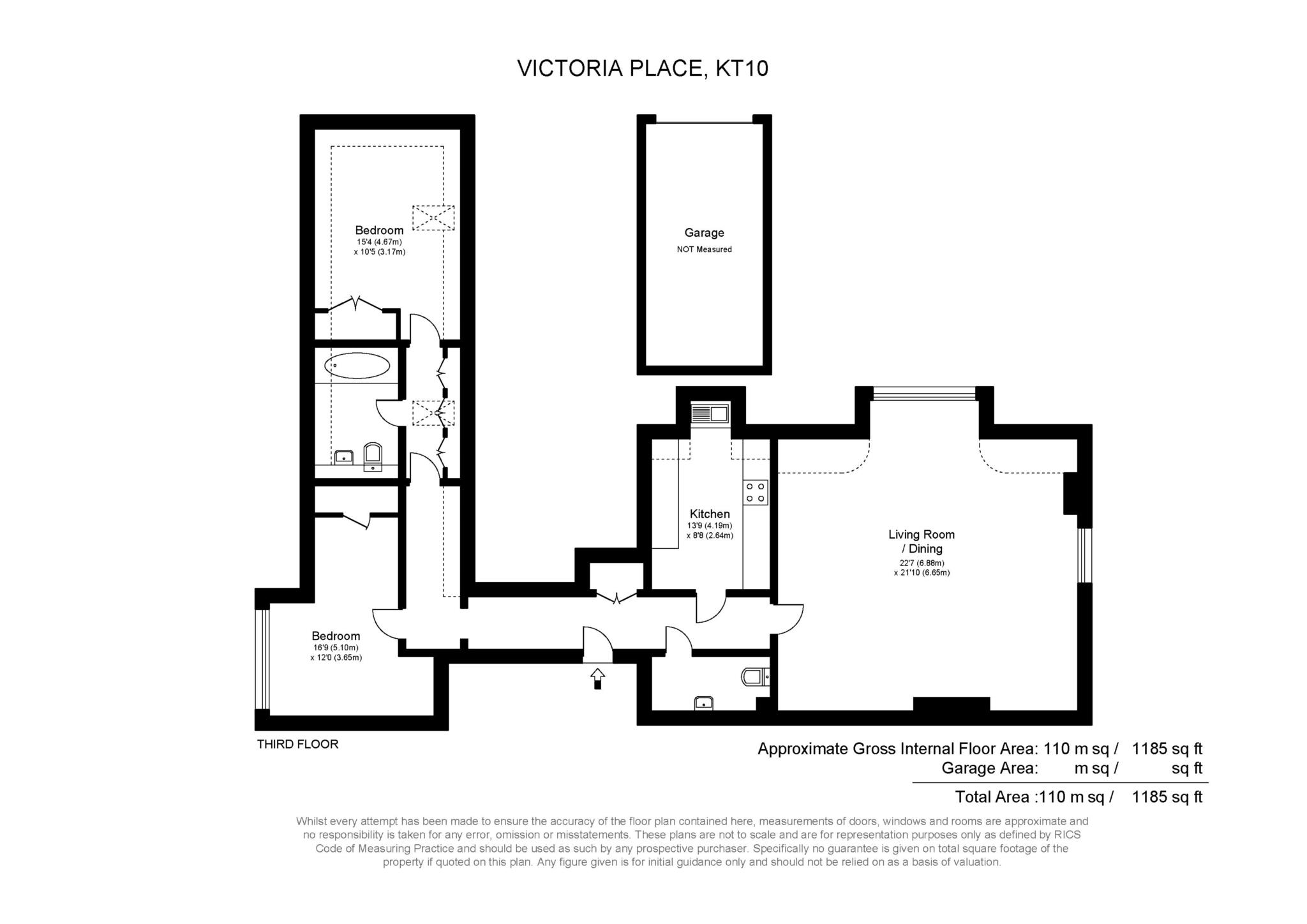 Flat 7 Victoria Place, Esher Park Avenue, Esher floorplan