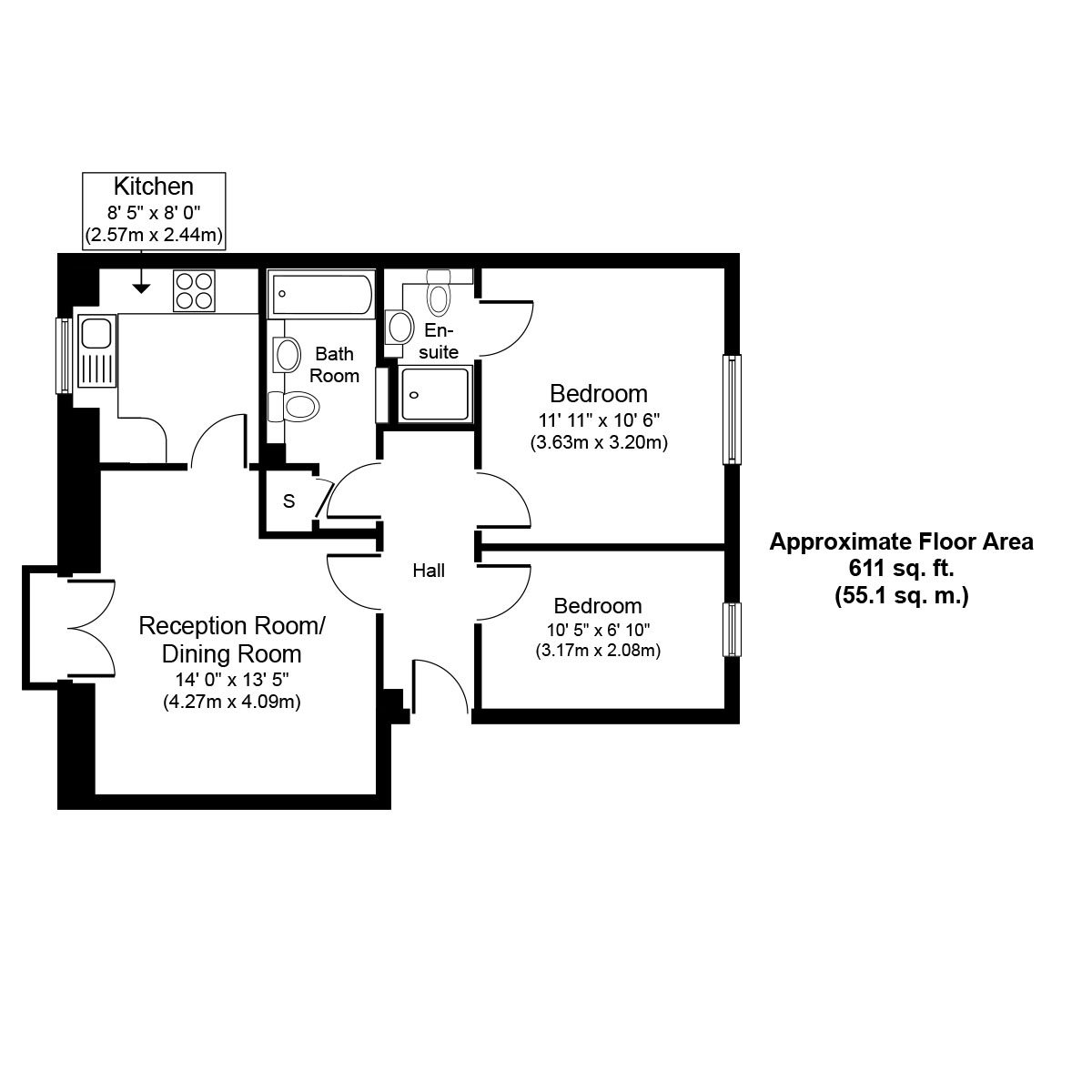 2 Bedrooms Flat for sale in Langbourne Place, London E14