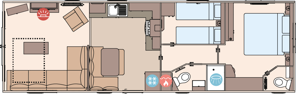 M18, Green Meadow Premier Leisure Park, Oxwich floorplan
