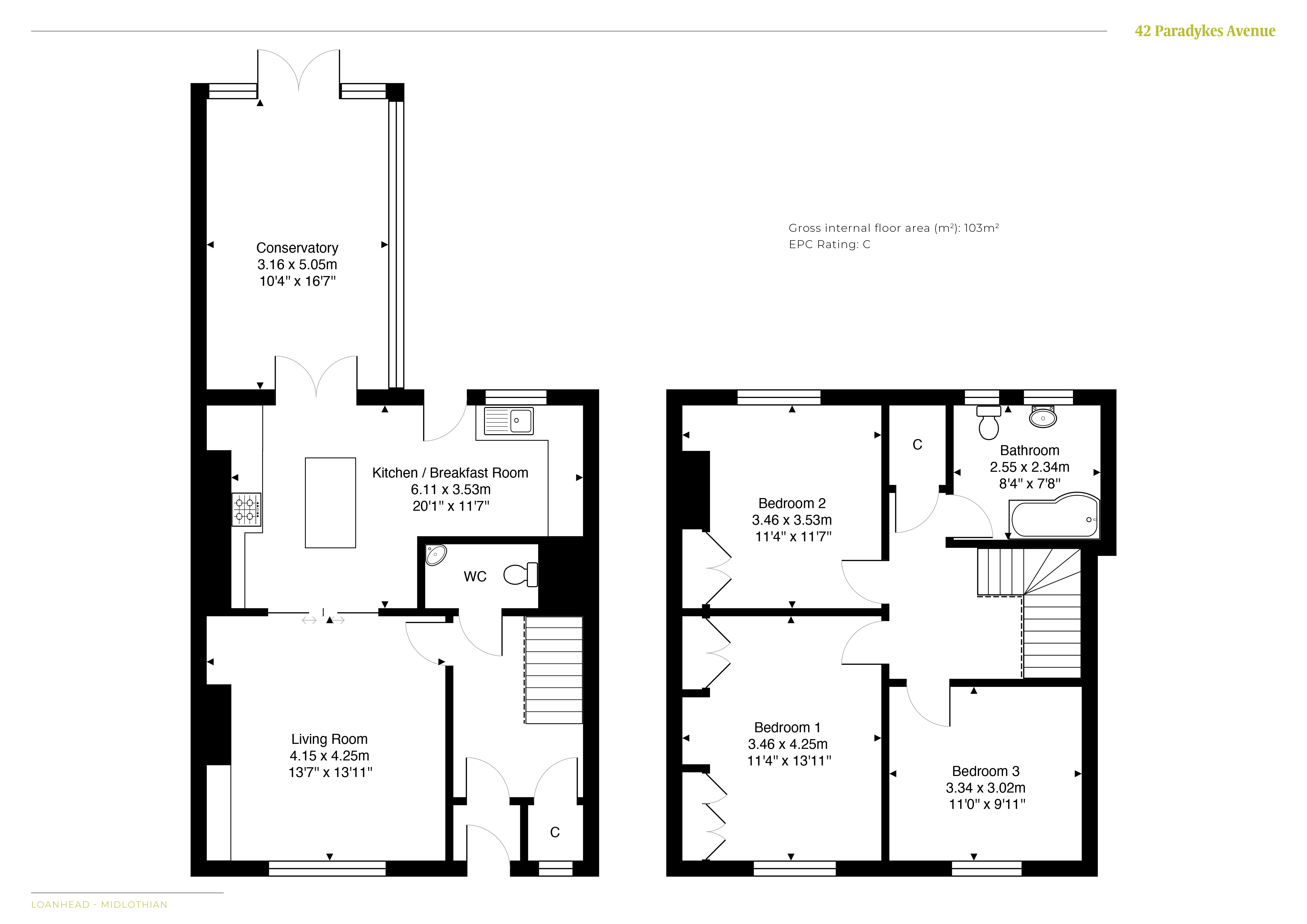 Paradykes Avenue, Loanhead floorplan