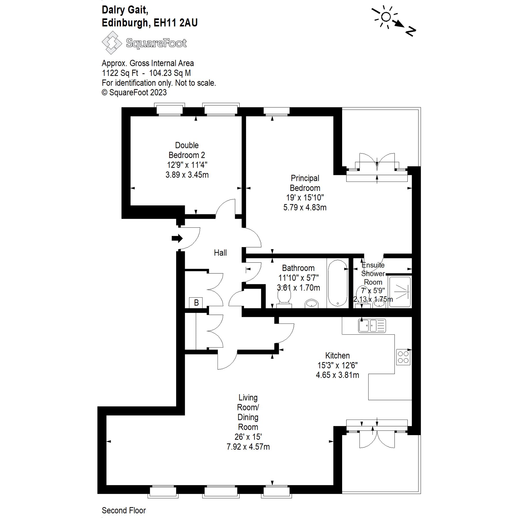 1/6, Dalry Gait, Dalry, Edinburgh EH11, 2 bedroom flat for sale