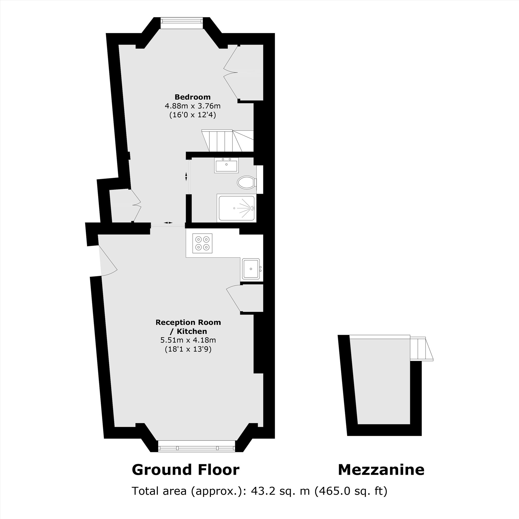 Flat 2, 7, St. Stephens Crescent, London floorplan