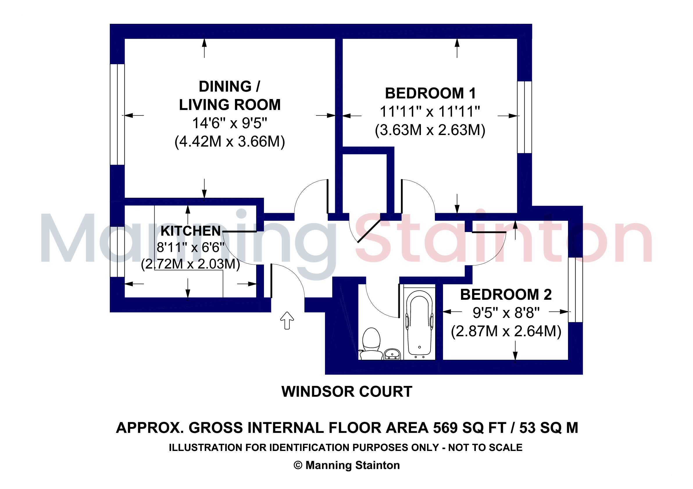 16, Windsor Court, Leeds floorplan
