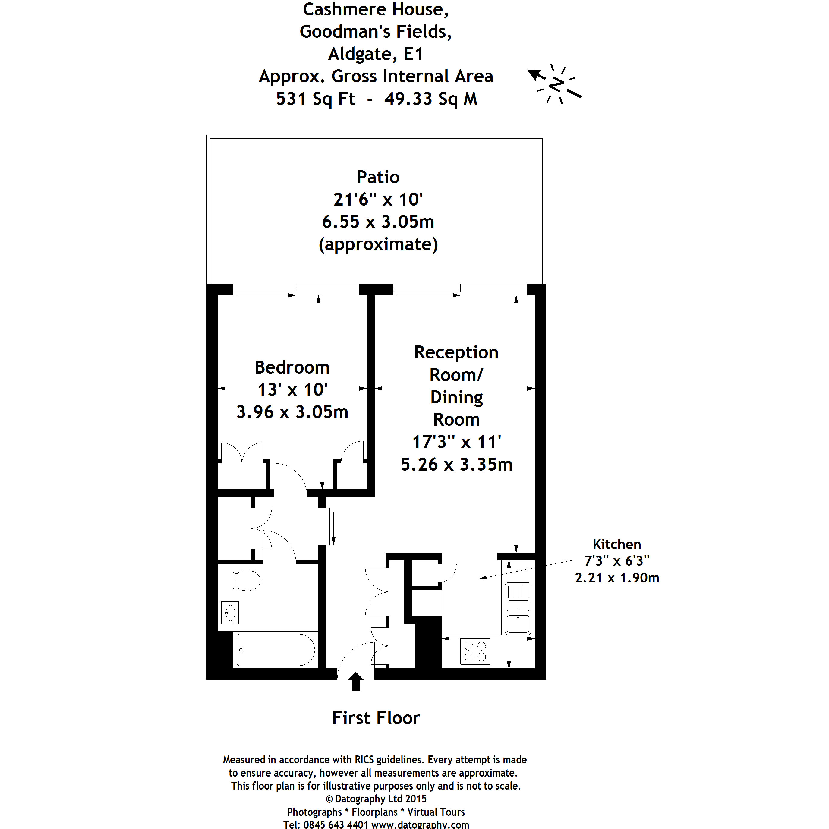 1 Bedrooms Flat to rent in Cashmere House, Goodman's Fields, Aldgate E1