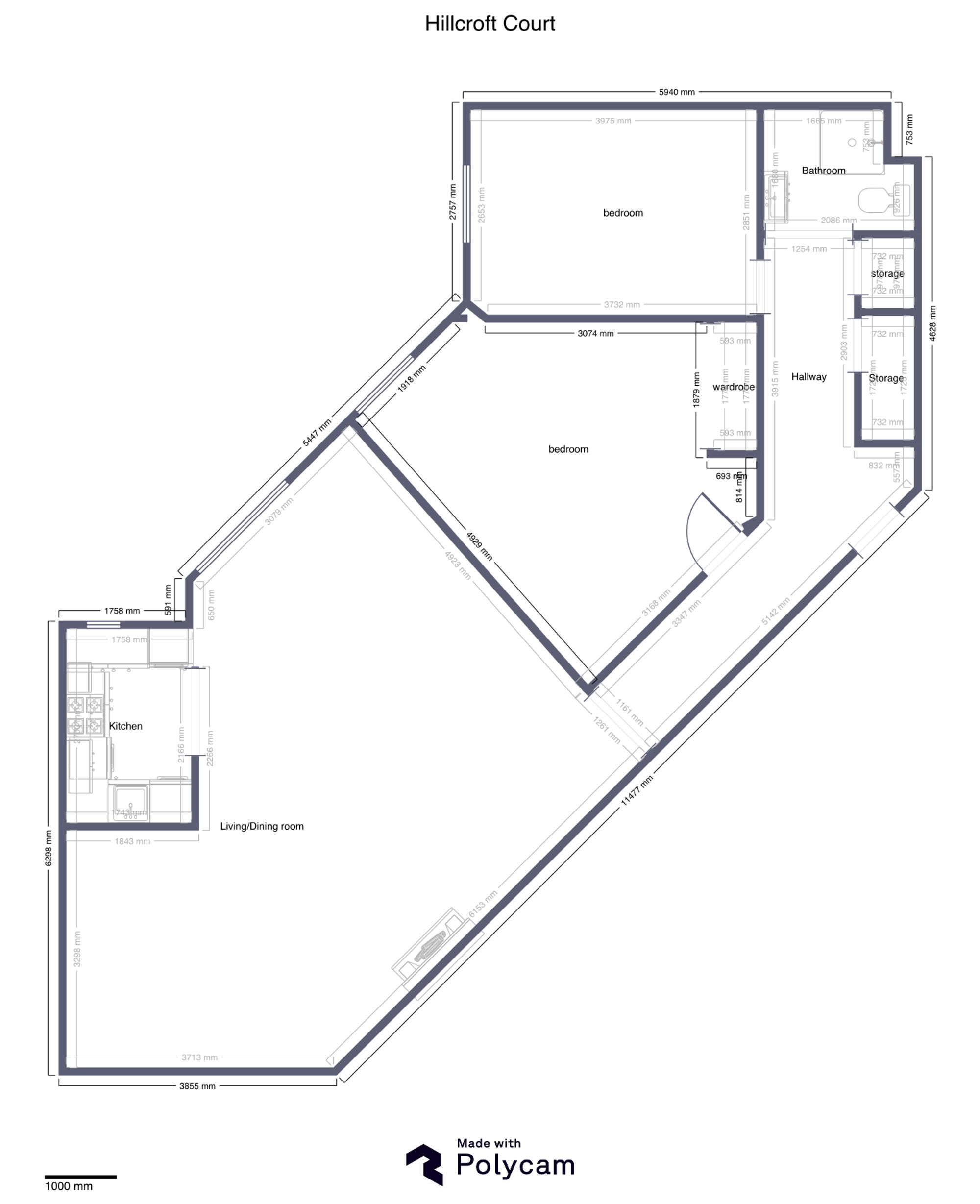 36 Hillcroft Court Chaldon Road, Caterham floorplan