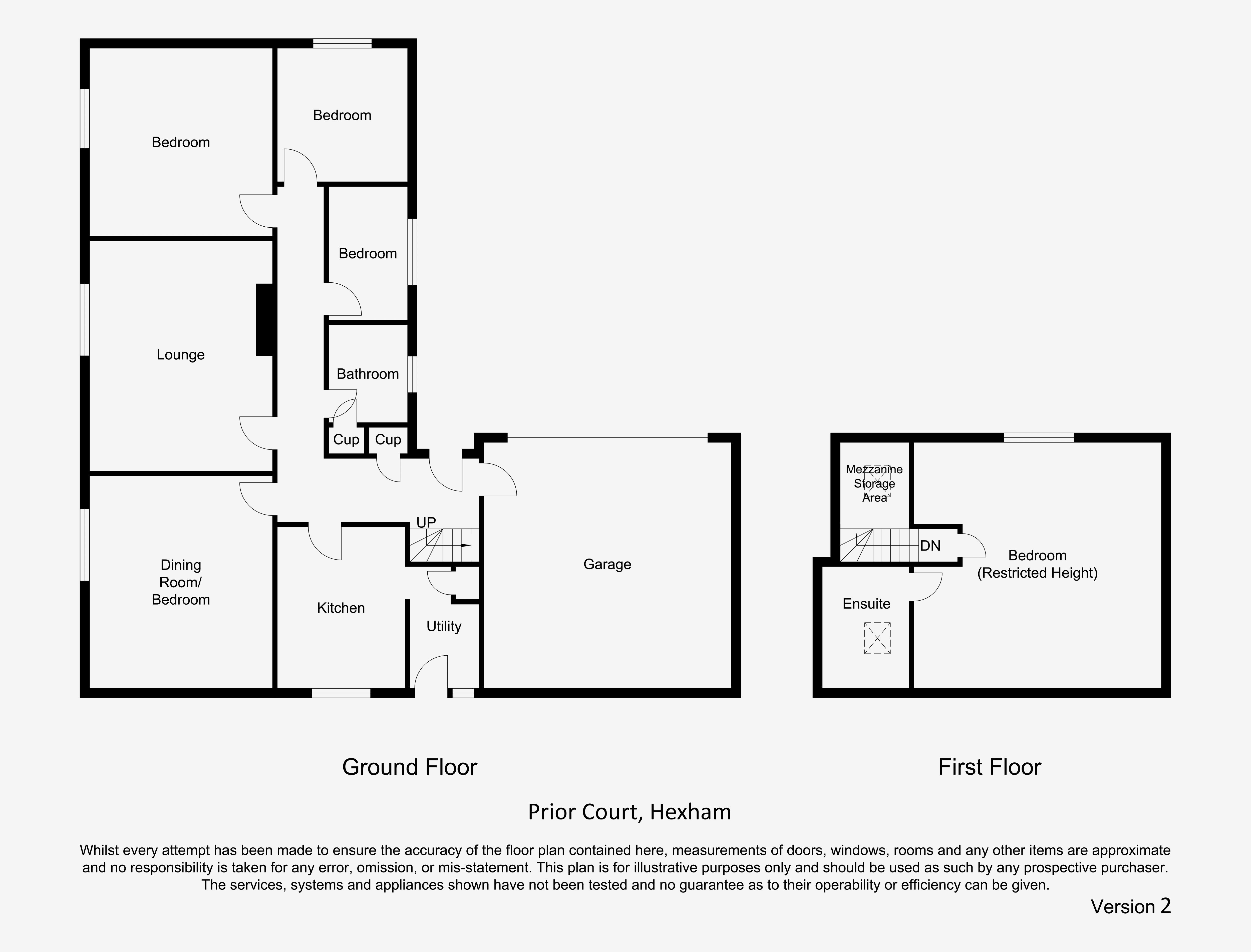 Tarigg House, Prior Terrace, Hexham floorplan