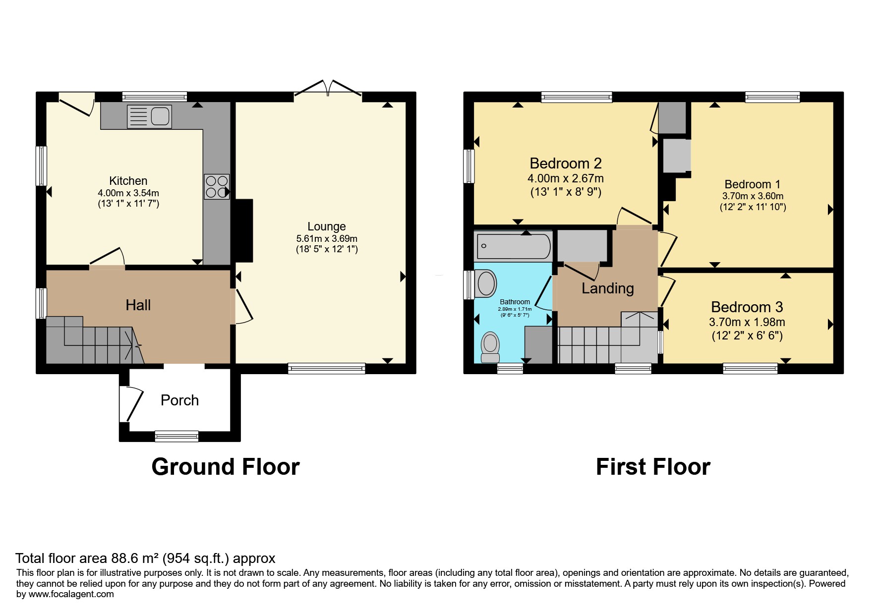 51, Knutton Crescent, Sheffield floorplan