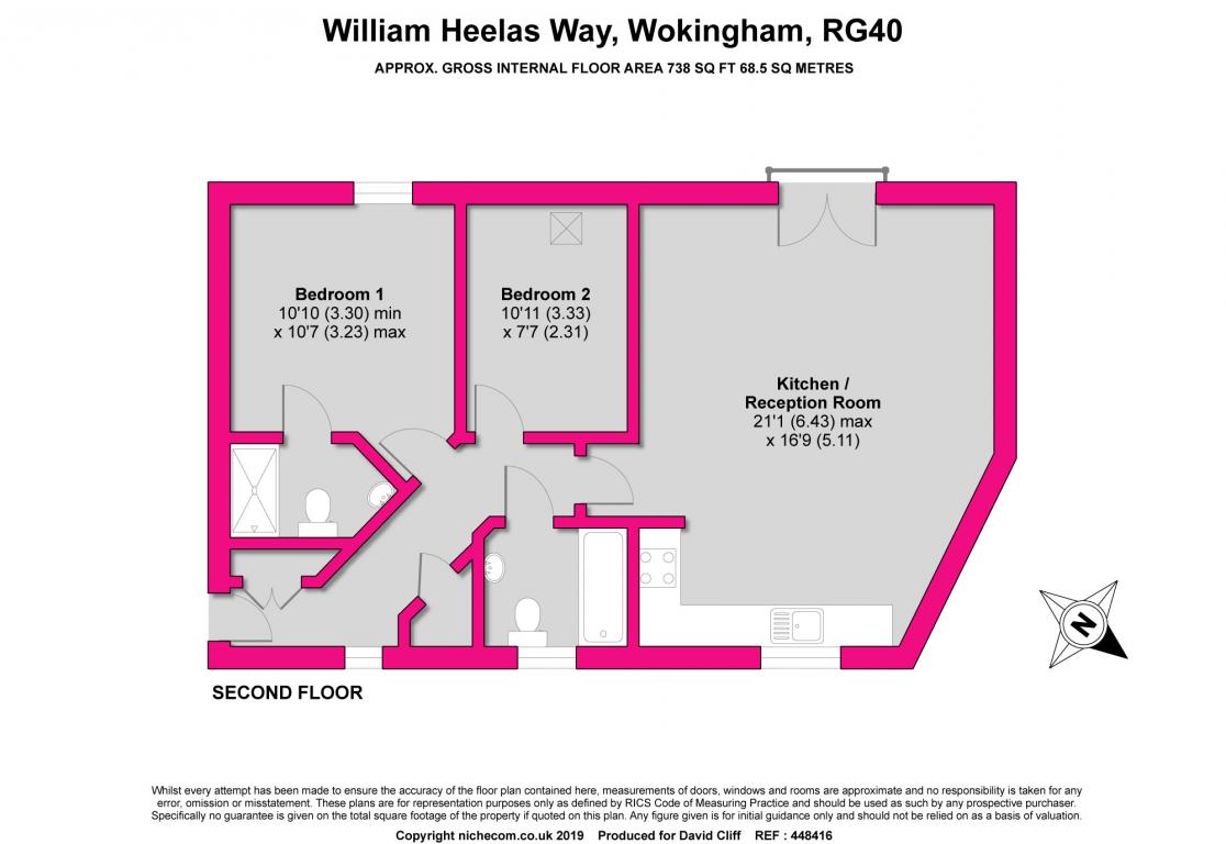 2 Bedrooms Flat for sale in William Heelas Way, Wokingham RG40