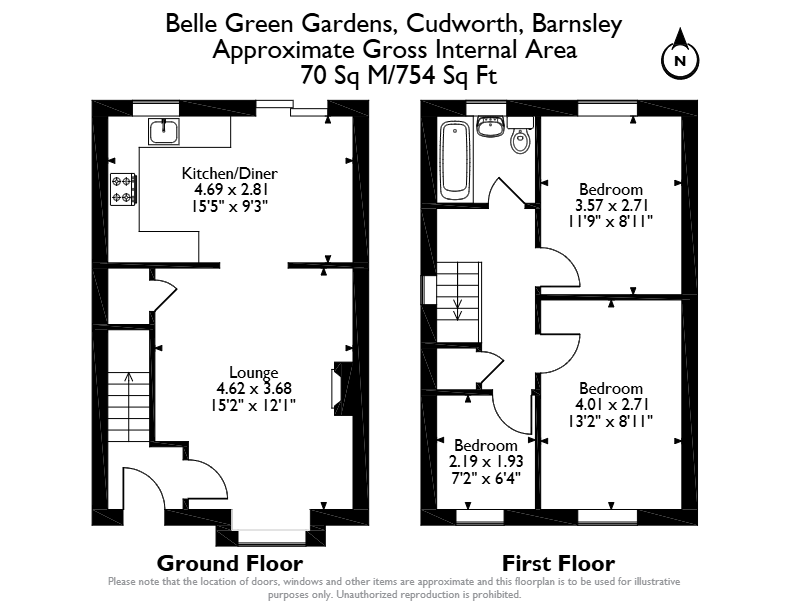 Belle Green Gardens, Barnsley floorplan