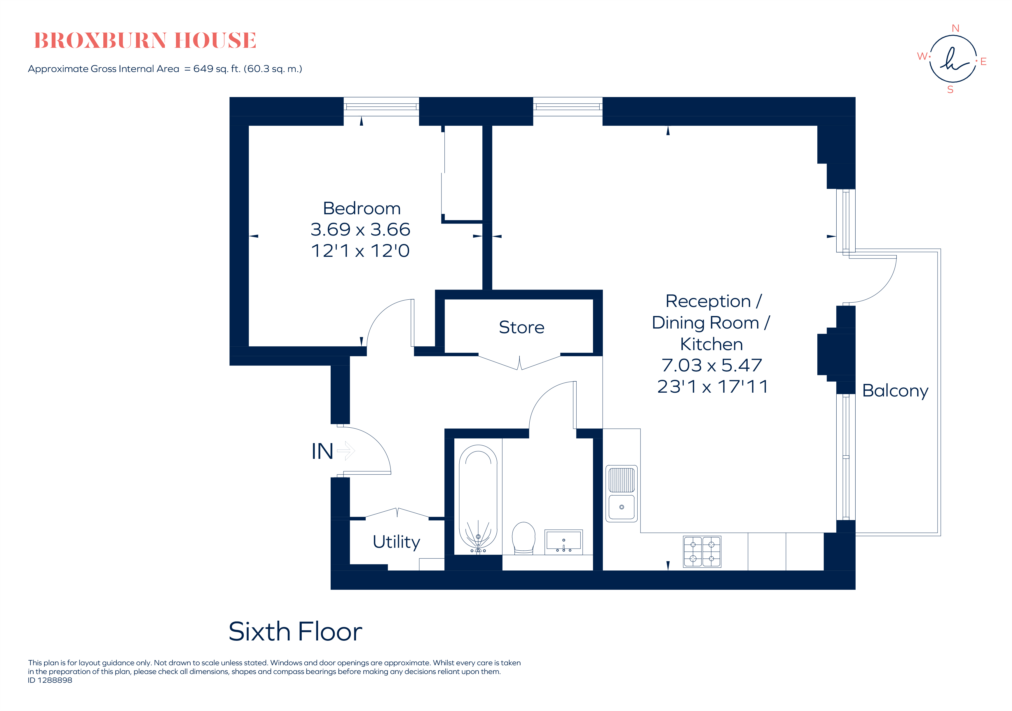 38 Broxburn House, Bathgate Place, Ealing floorplan