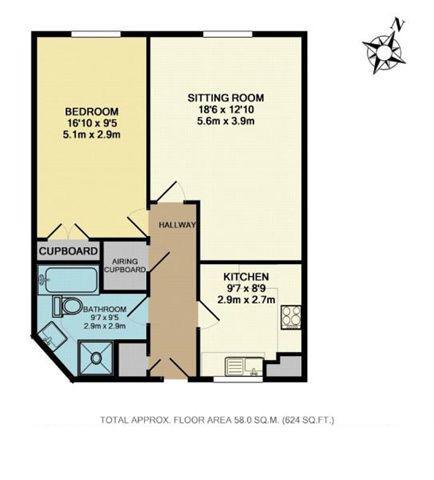 1 Bedrooms Flat to rent in Century Court, Horsell, Woking GU21