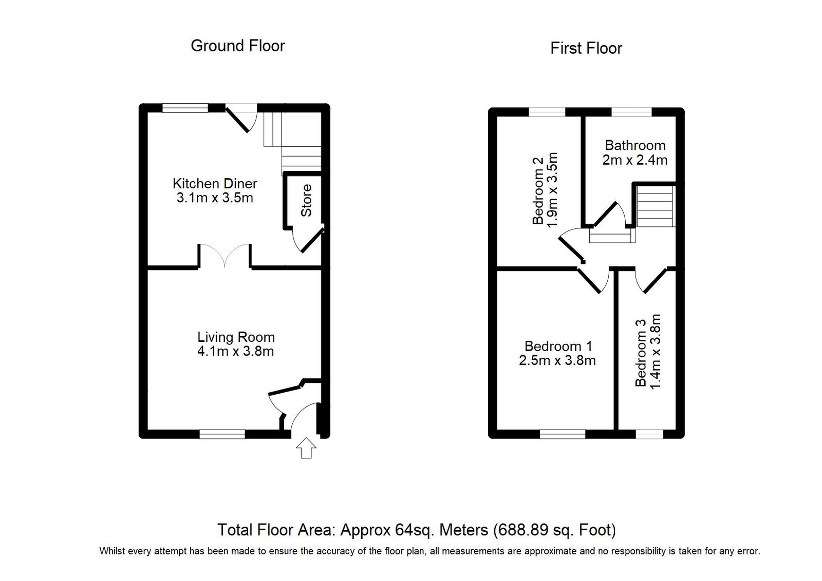 98, Shadwell Street East, Heywood floorplan