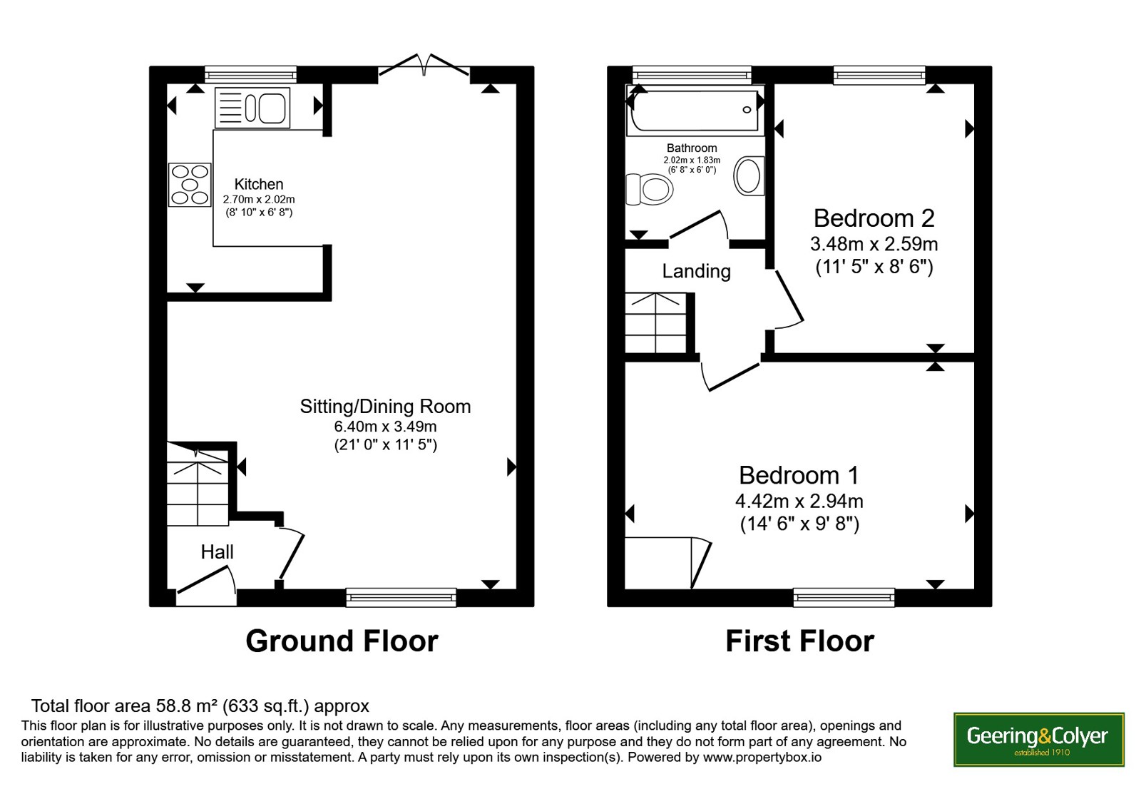 64, Christchurch Way, Kent floorplan