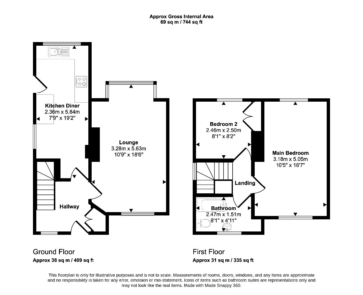 1 Heathwell Road, Newcastle upon Tyne floorplan