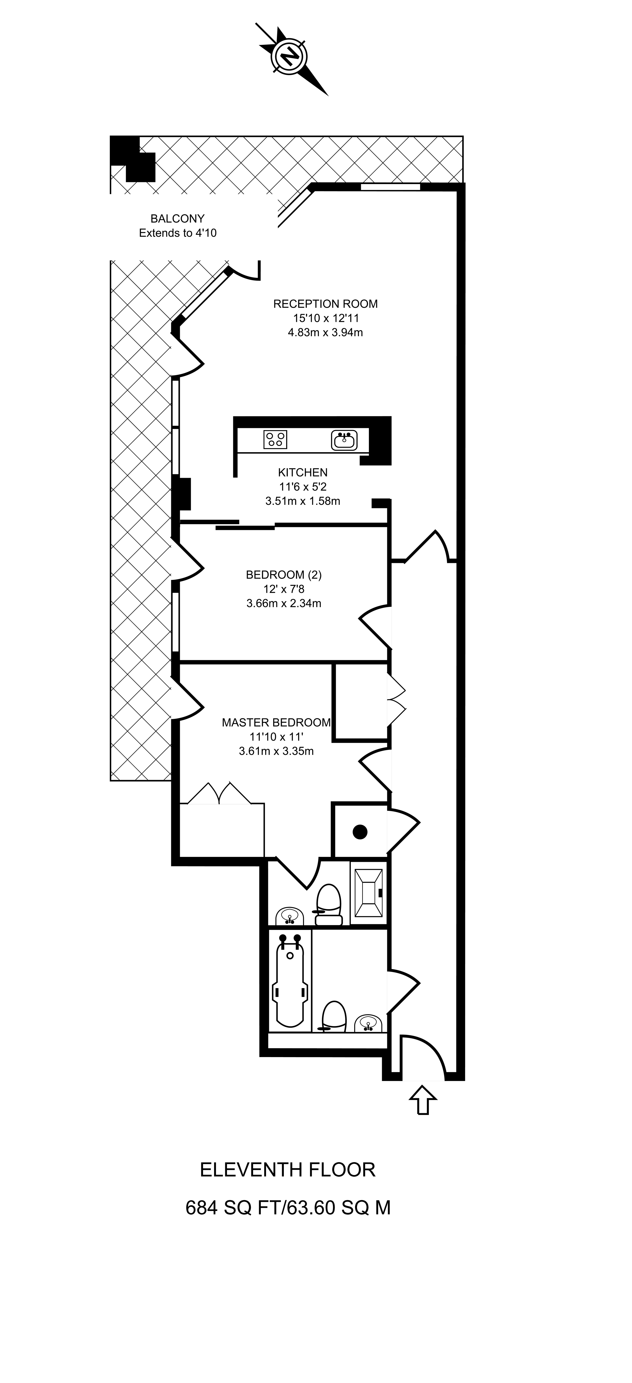 2 Bedrooms Flat to rent in Hutchings Street, Docklands E14
