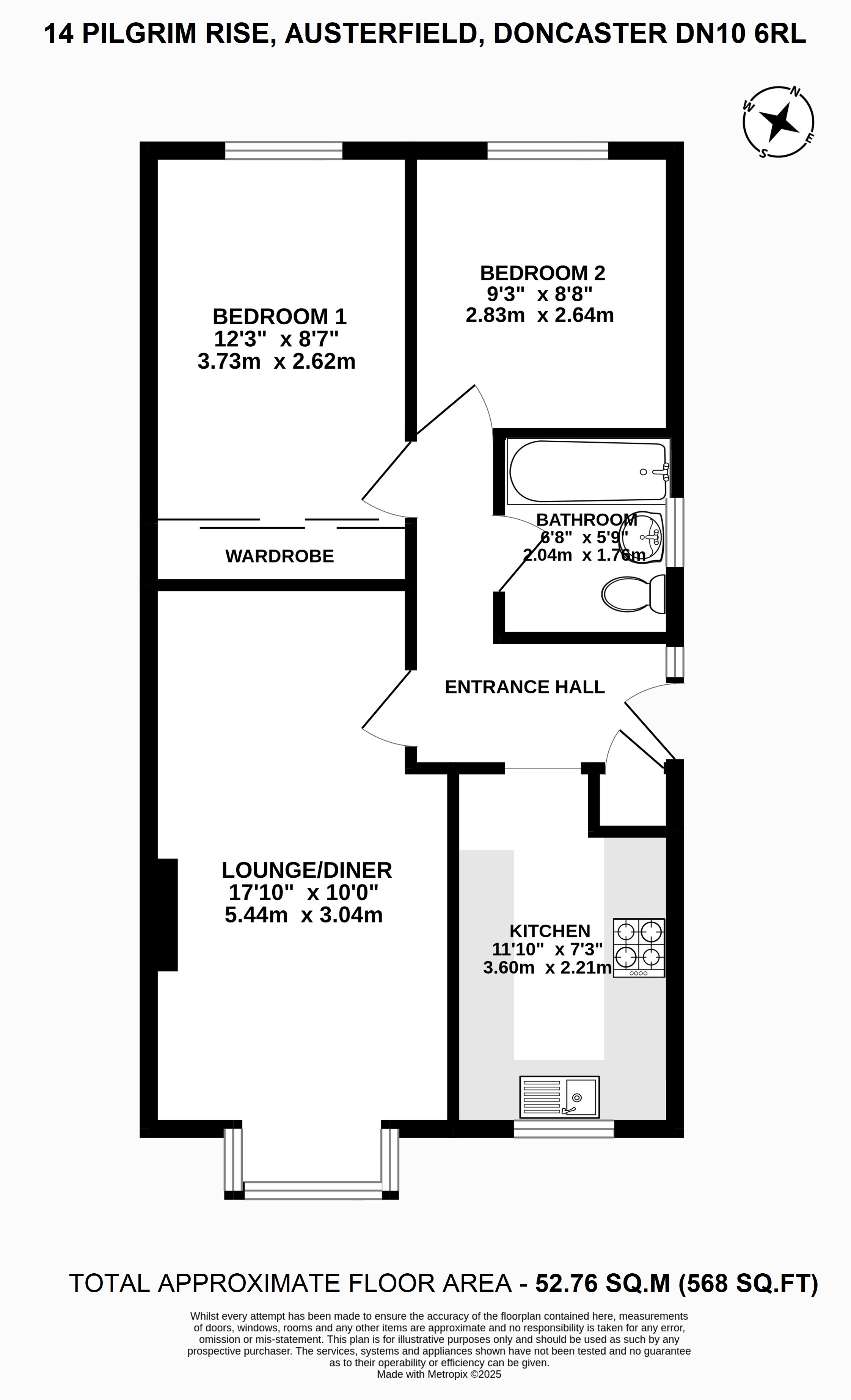 14, Pilgrim Rise, Doncaster floorplan
