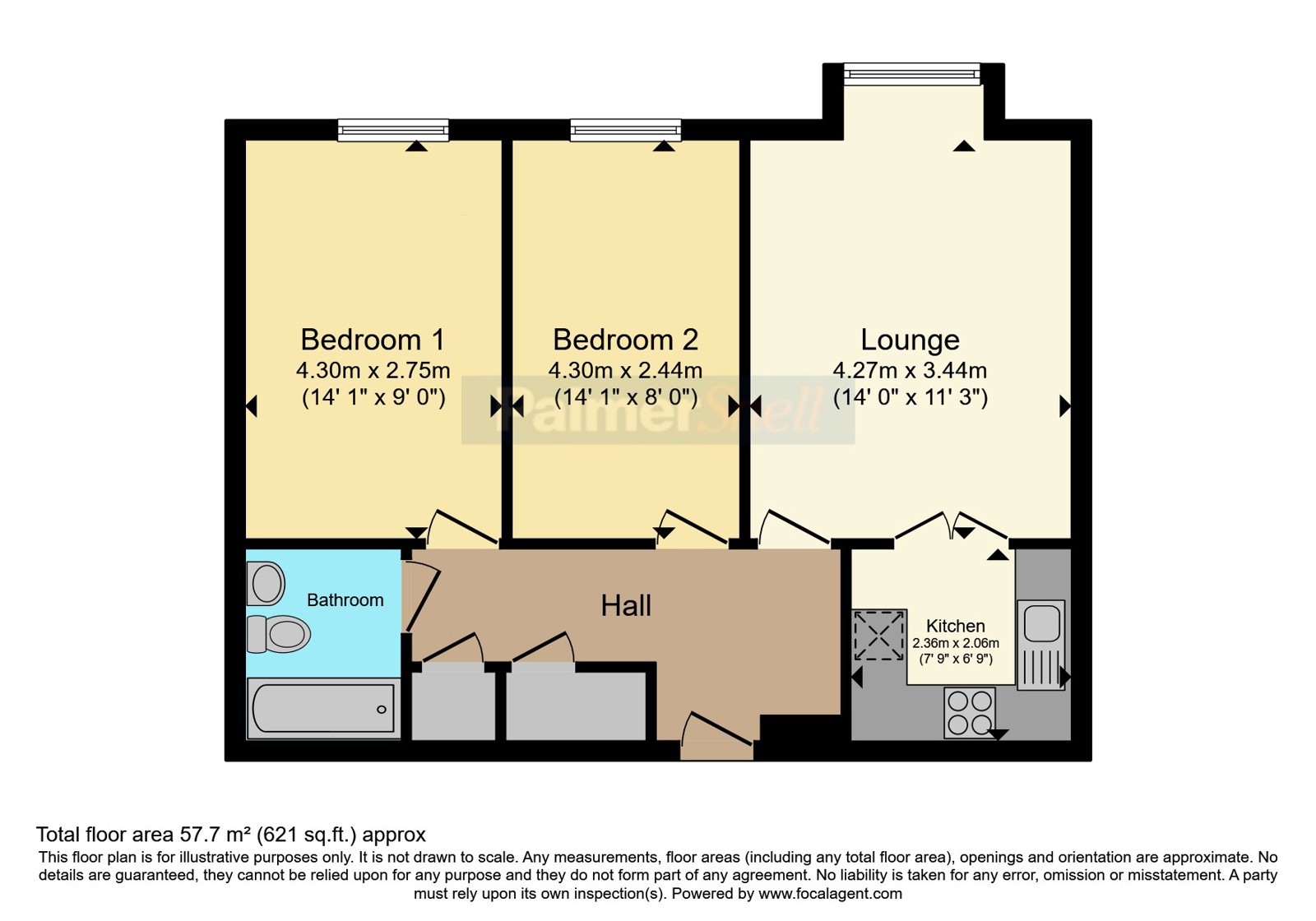 Flat 35, Bishops Court,, North Street, Somerset floorplan