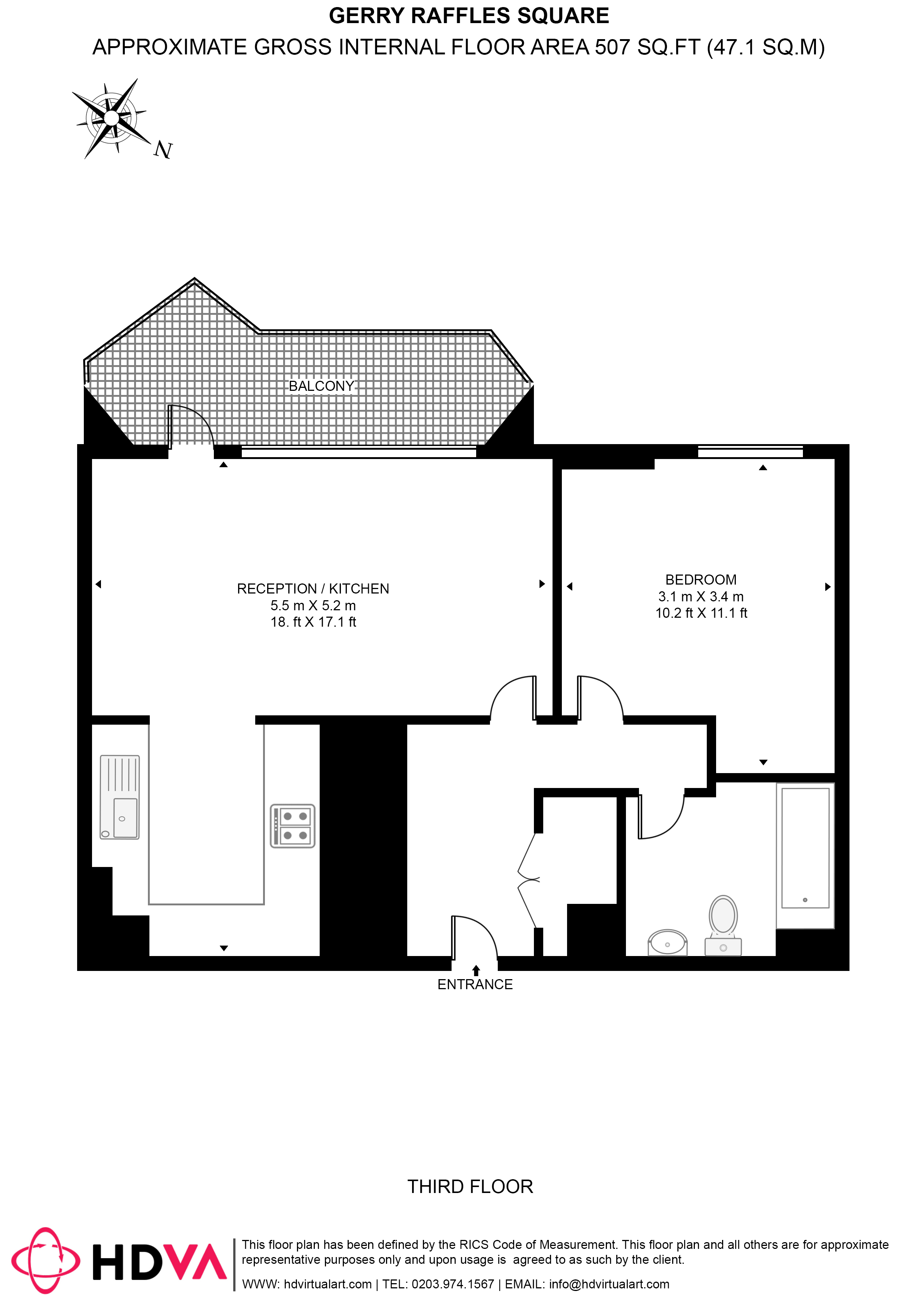 58, Gerry Raffles Square, London floorplan