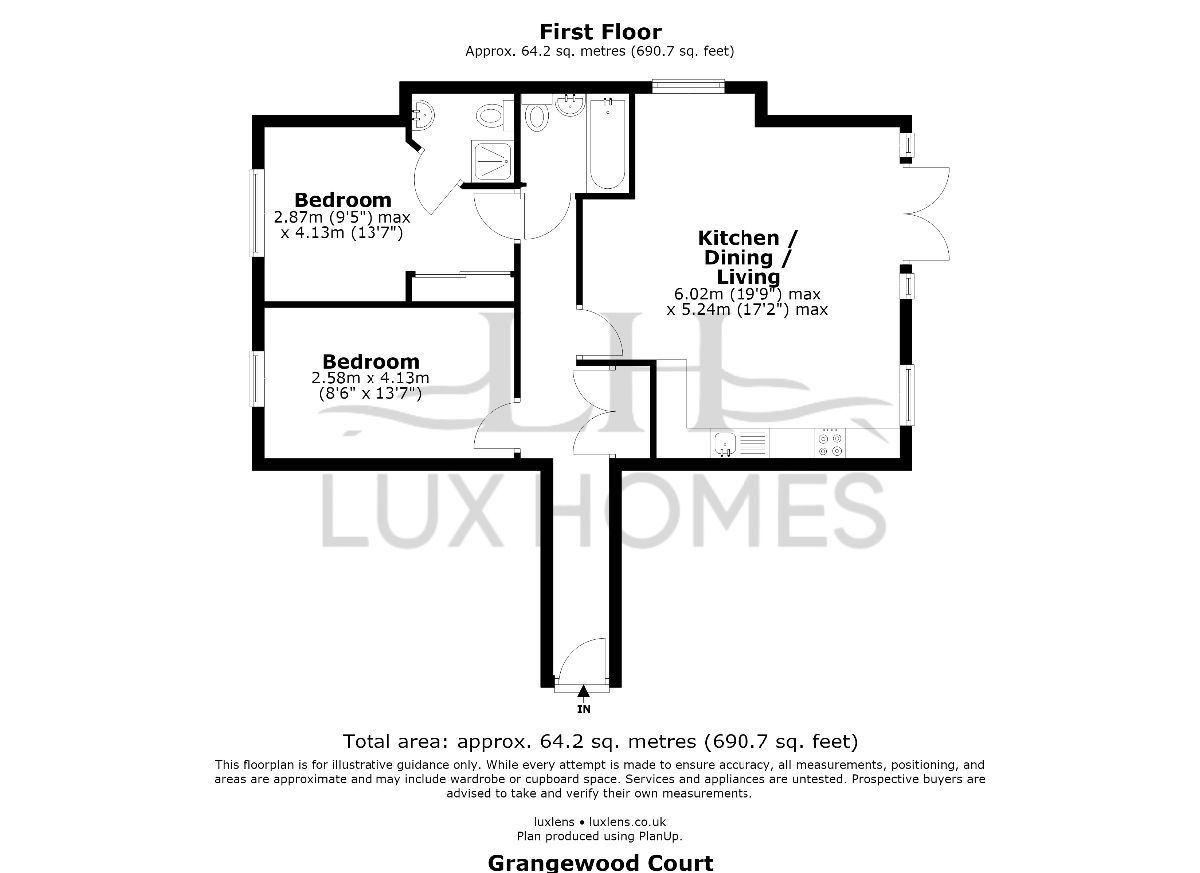 Flat 12, Grangewood Court, Hornchurch floorplan