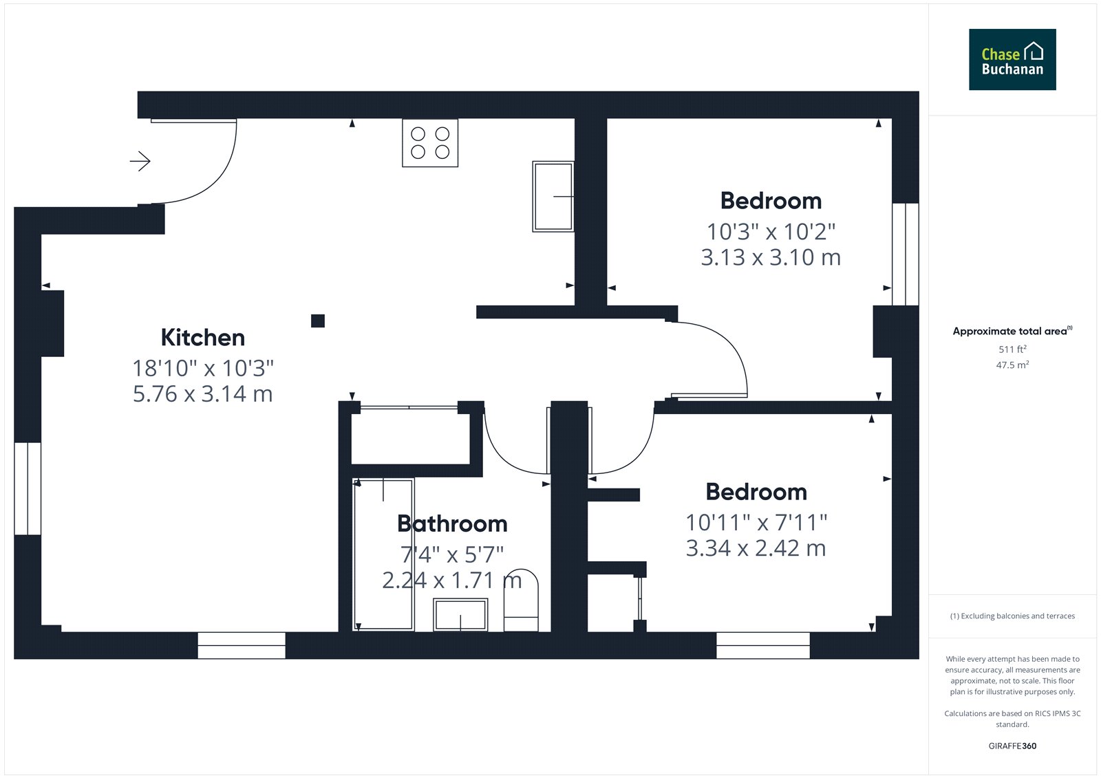 2 Jasmine studios, 8, Oak Lane, TWICKENHAM floorplan