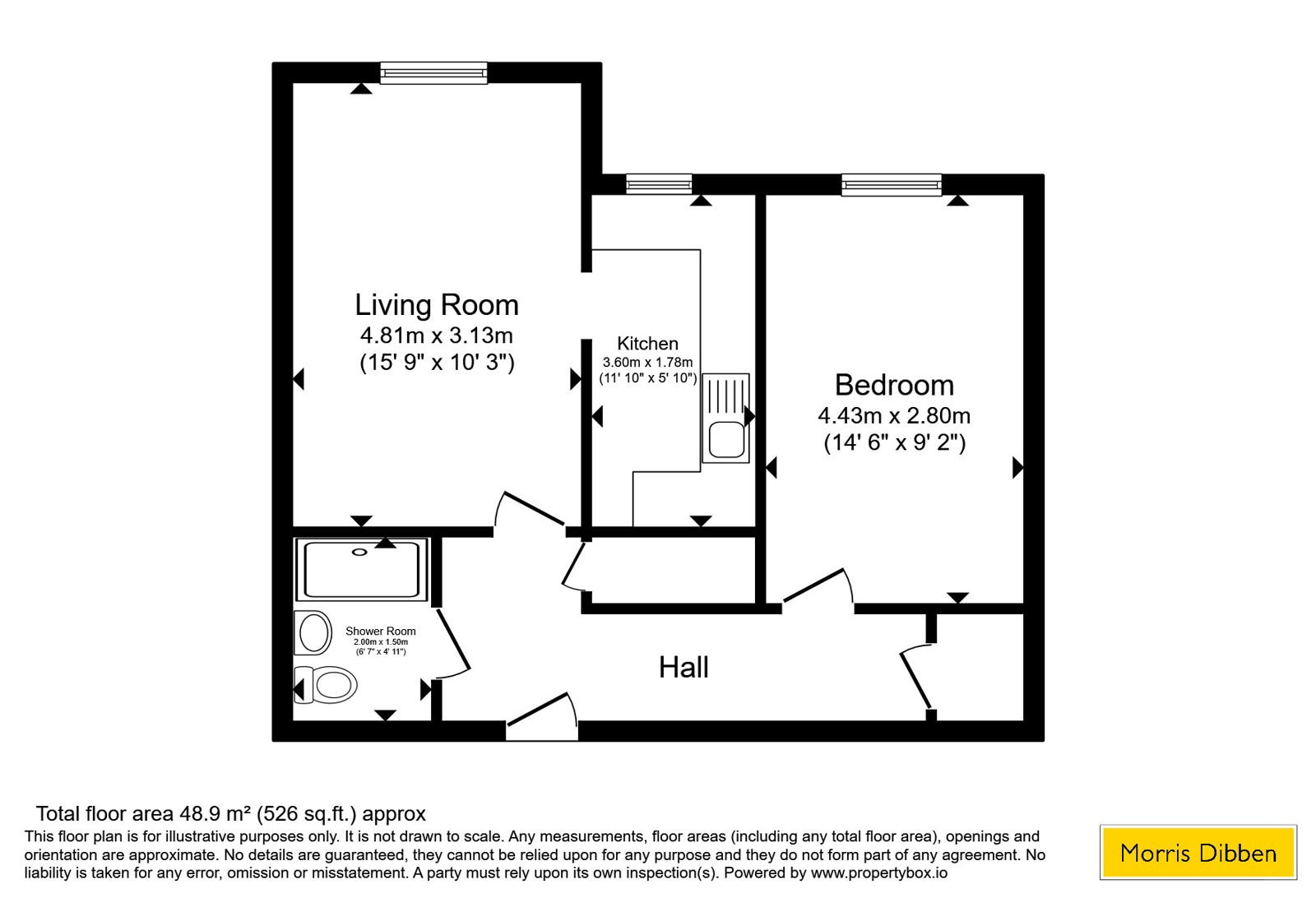 Flat 8 Grange Court, 9, Wide Lane, Hampshire floorplan