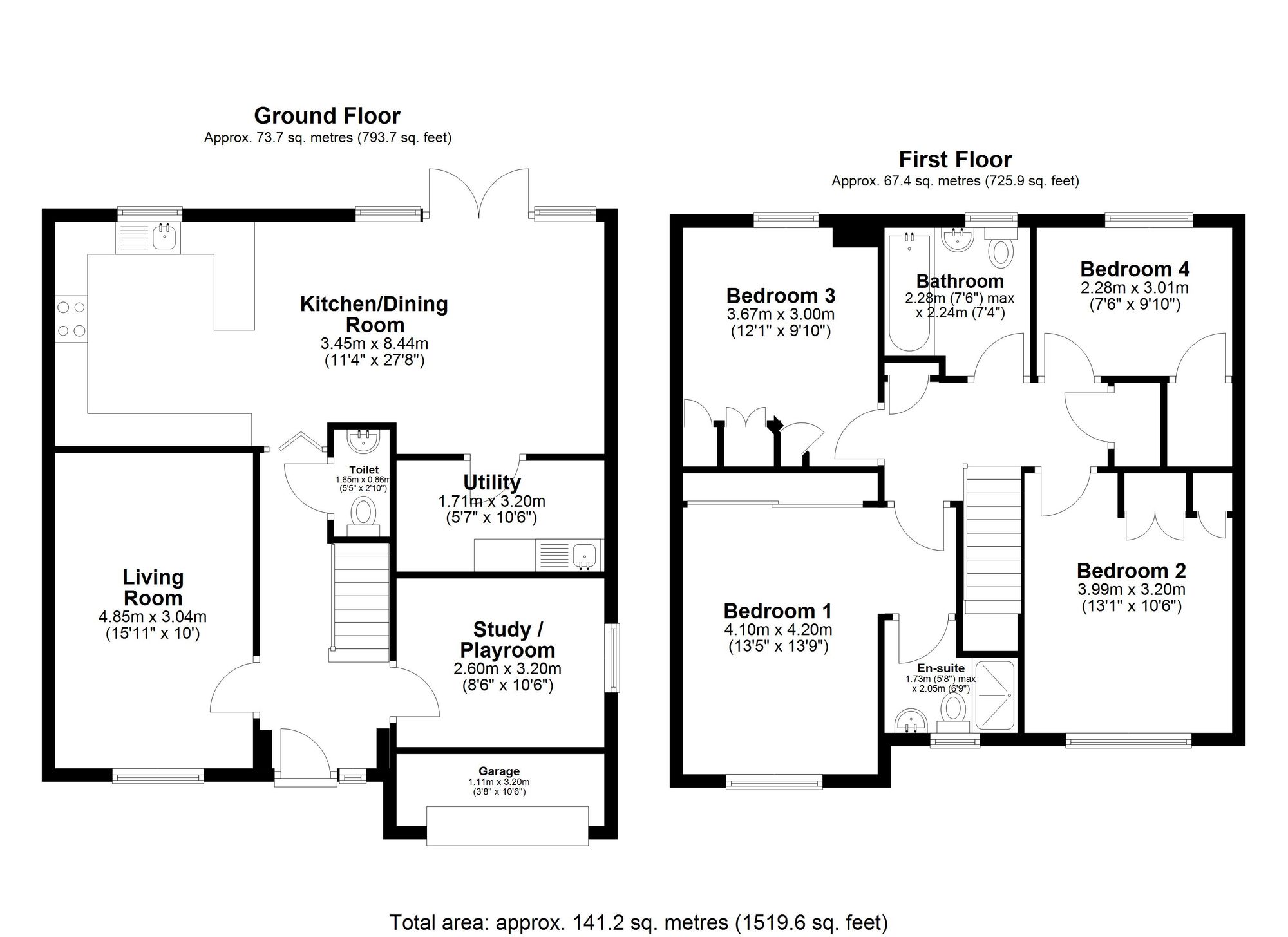 38 King James Close, Ely floorplan