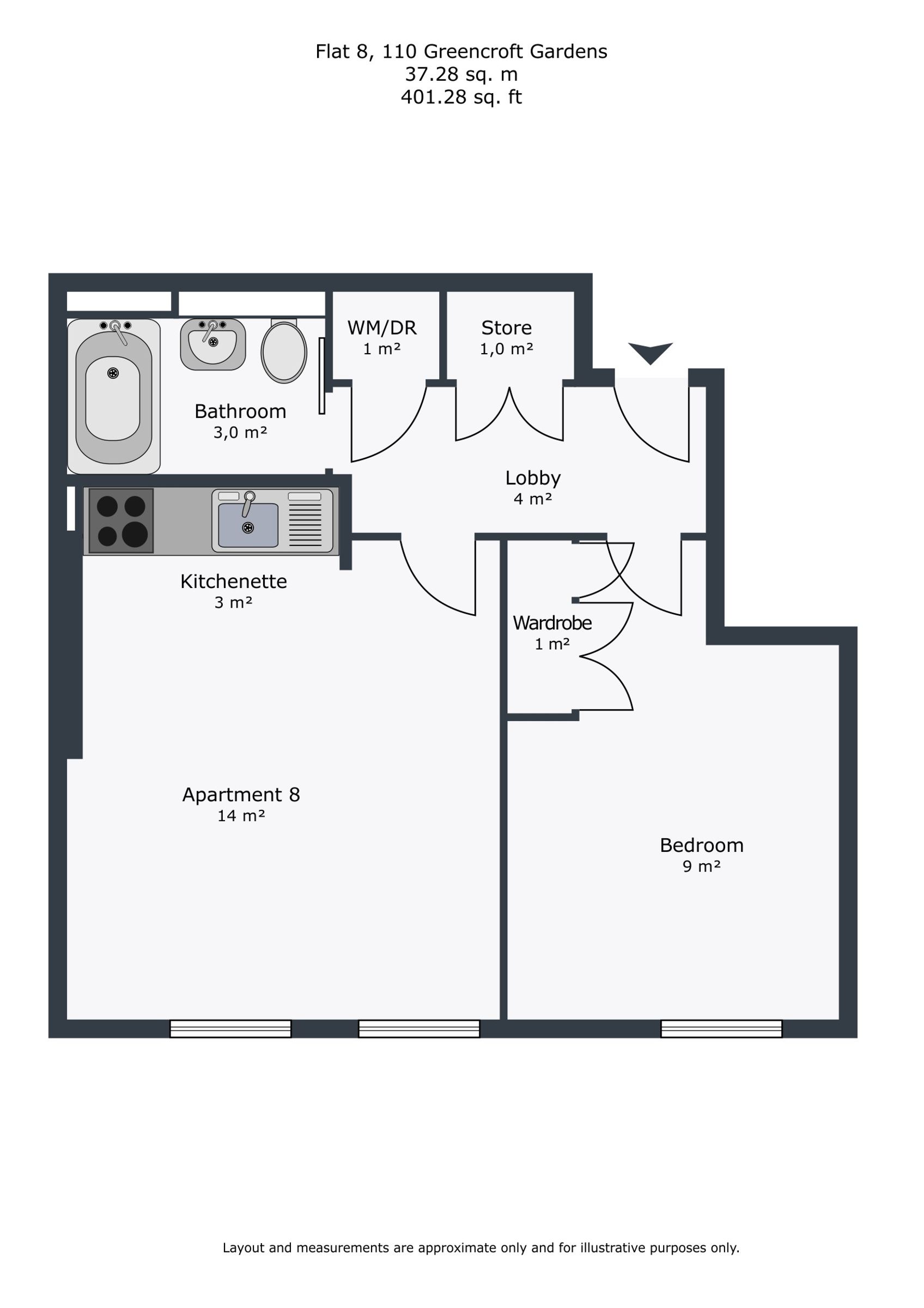 Greencroft Gardens, London floorplan