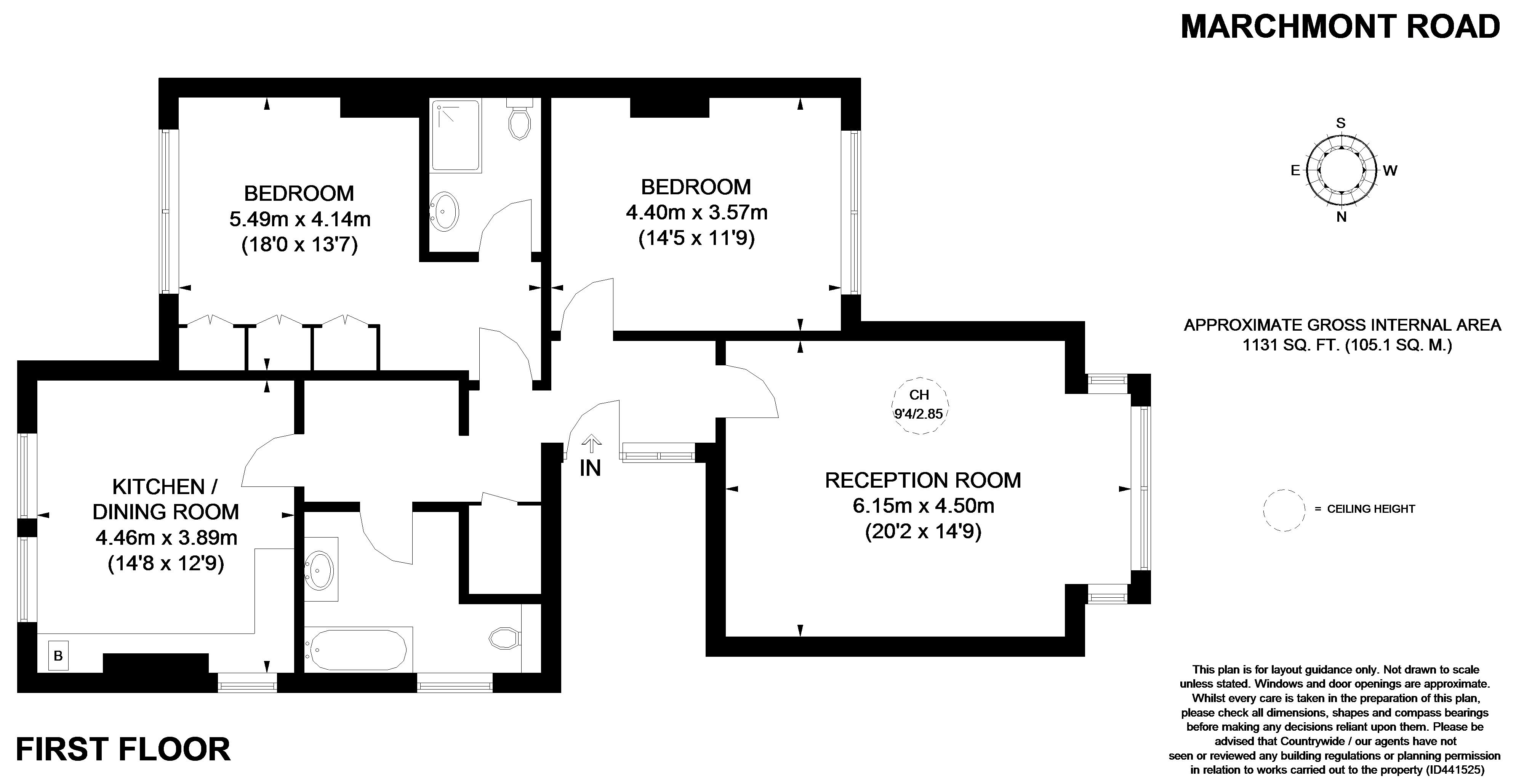 2 Bedrooms Flat to rent in Marchmont Road, Richmond TW10