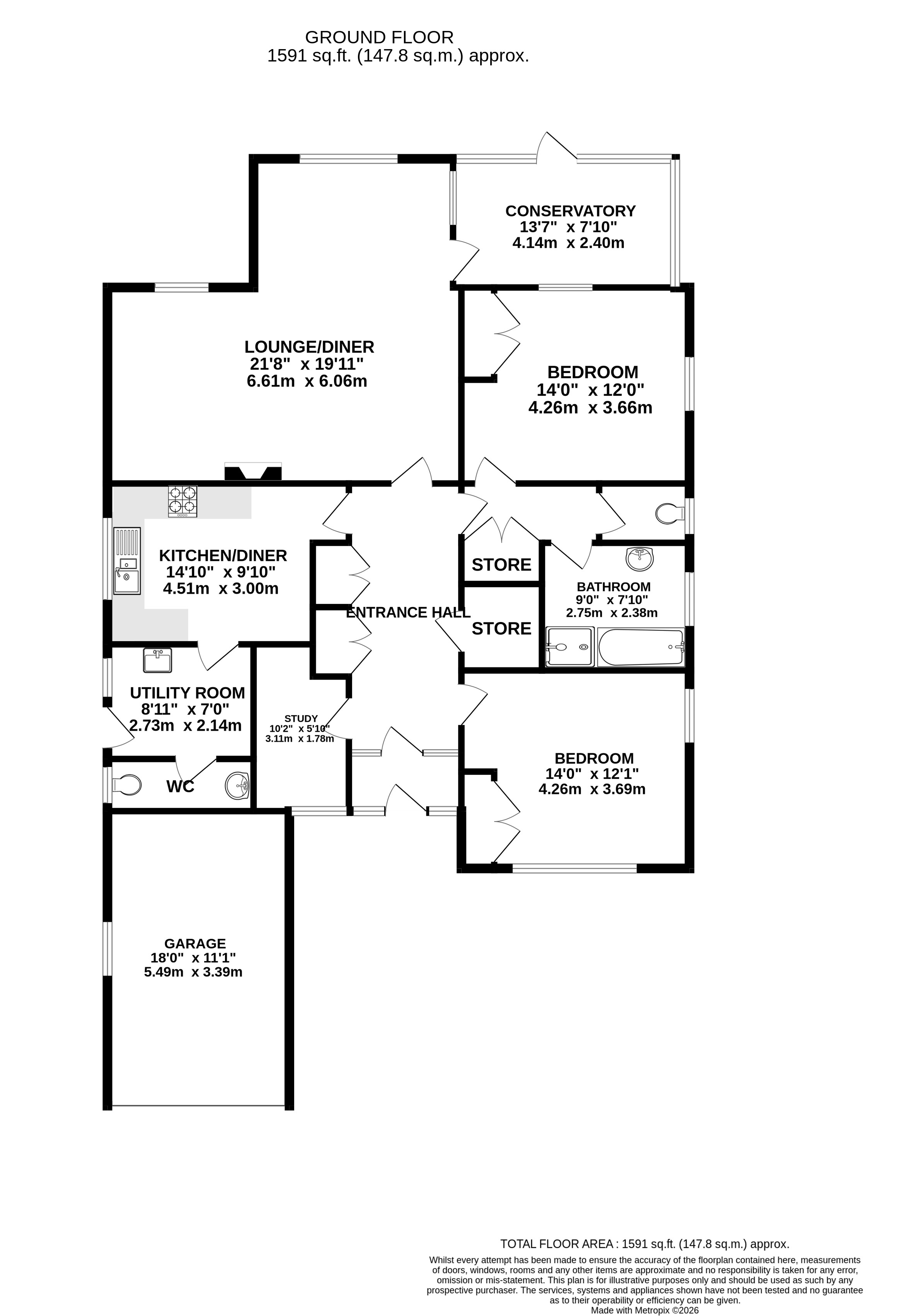 7, Cherry Tree Lane, Nottingham floorplan