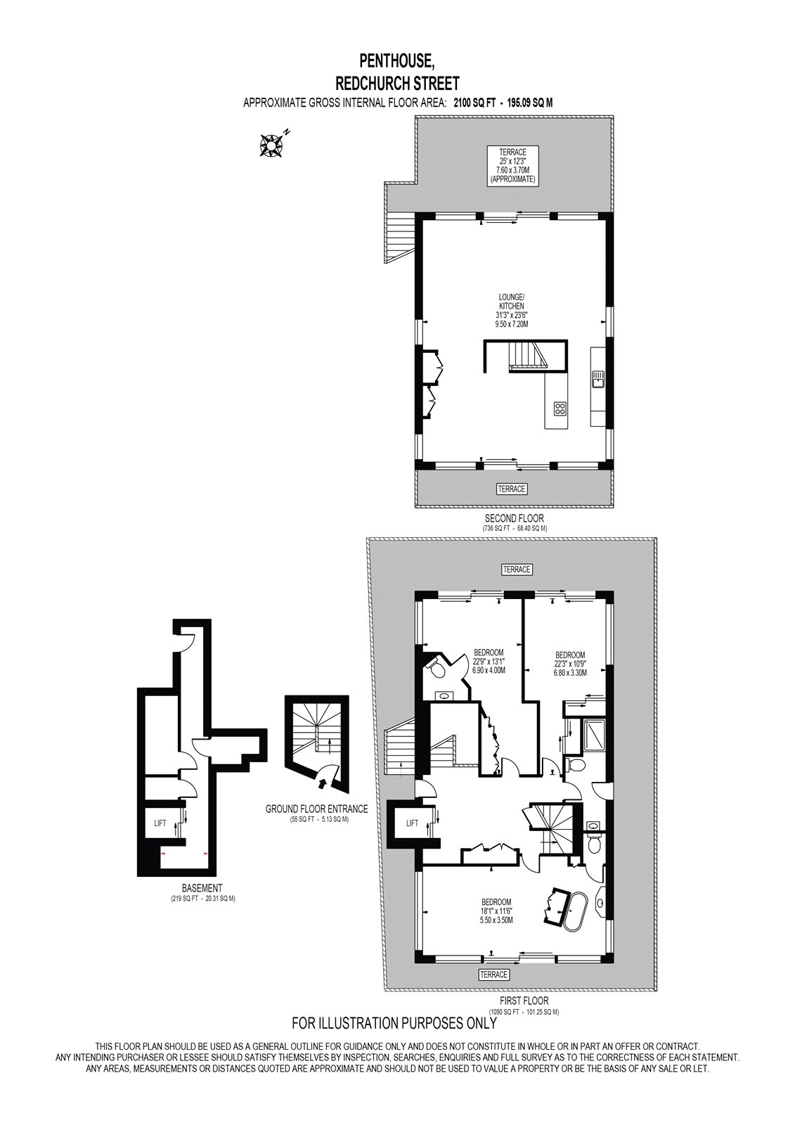 Penthouse, 48-50, Redchurch Street, London floorplan