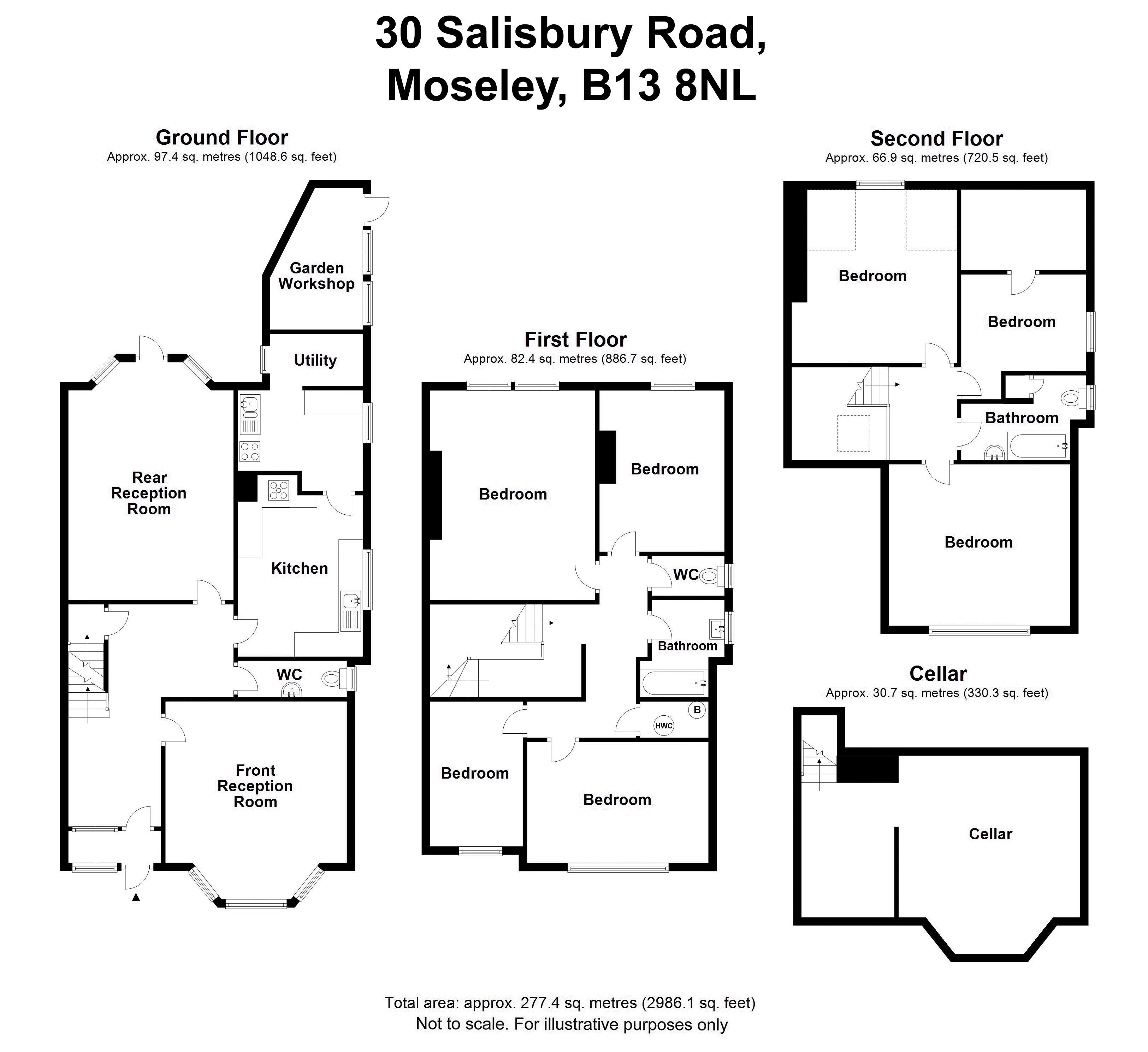 7 bed semidetached house for sale in Salisbury Road, Moseley