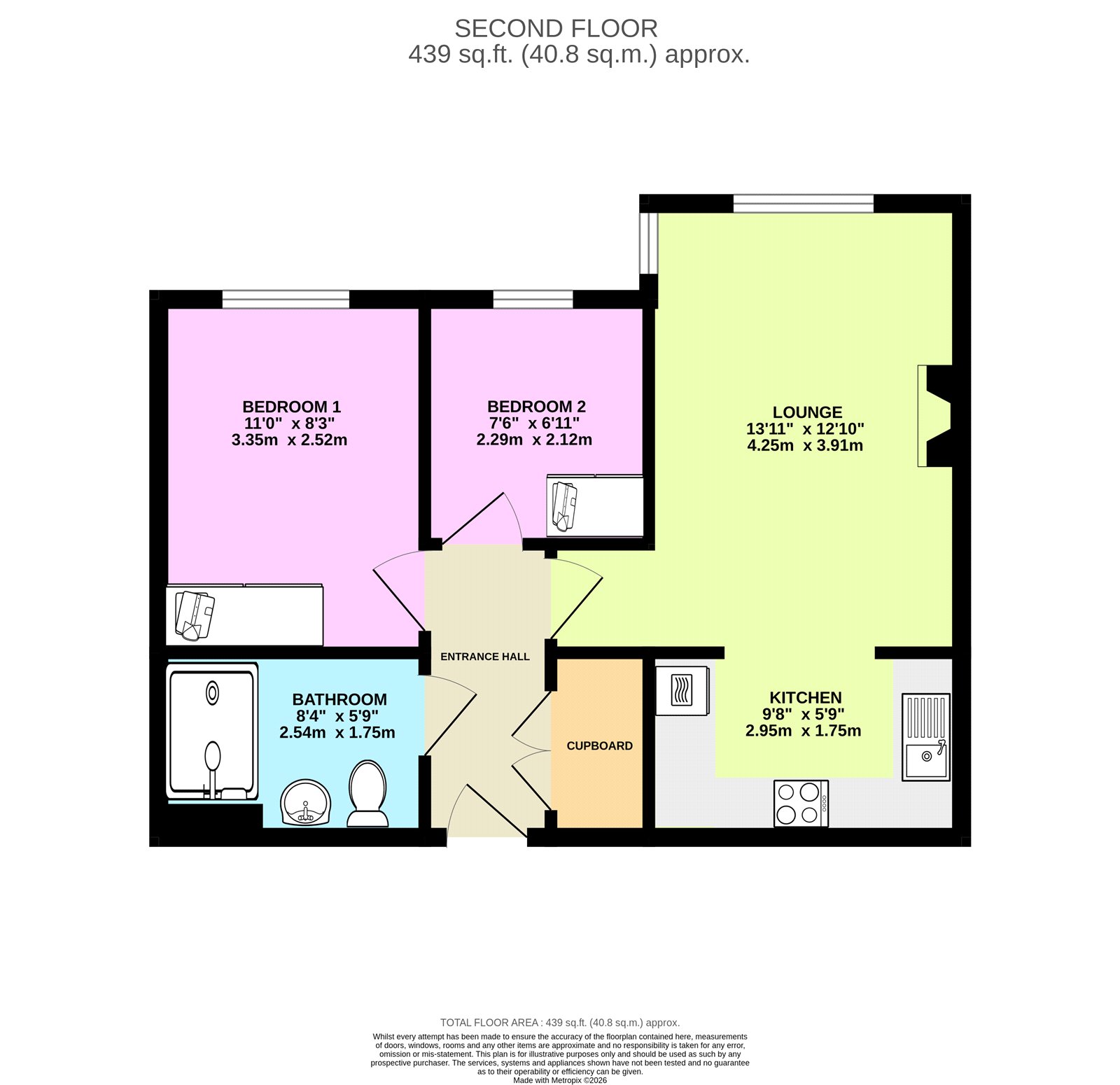 108, Barclay Court, Cirencester floorplan