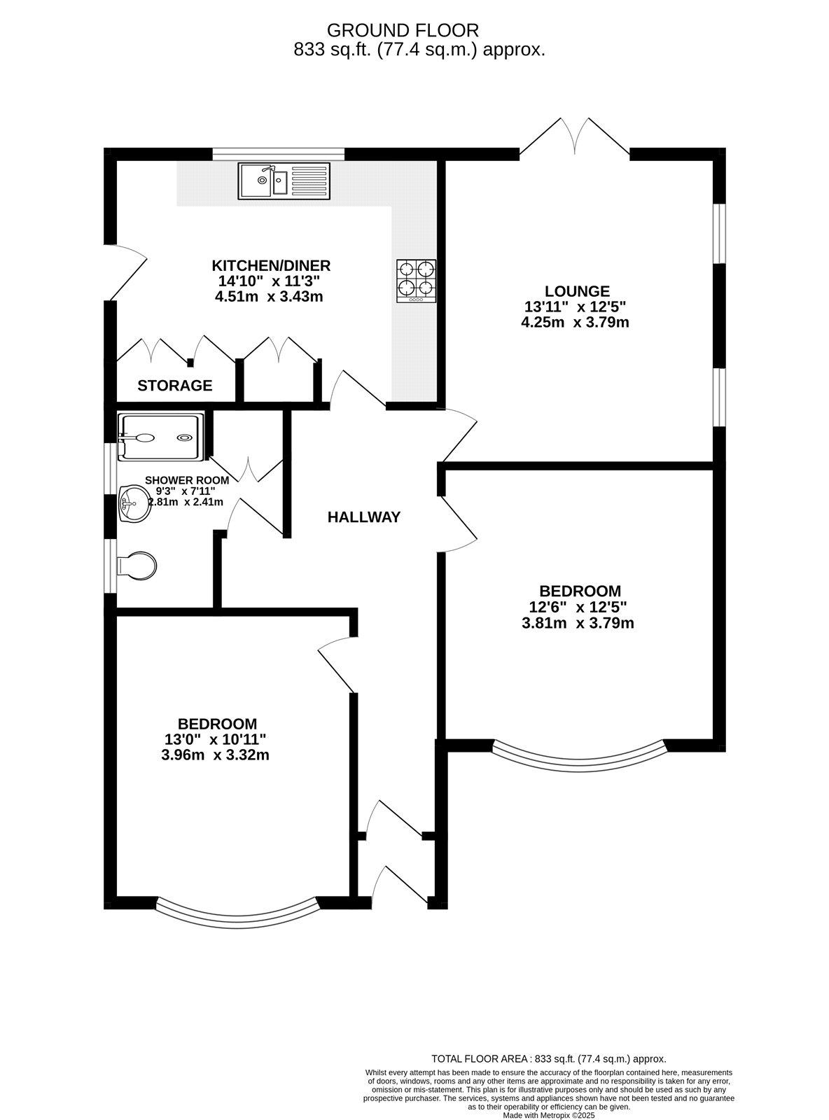 32, Malvern Road, Nottingham floorplan